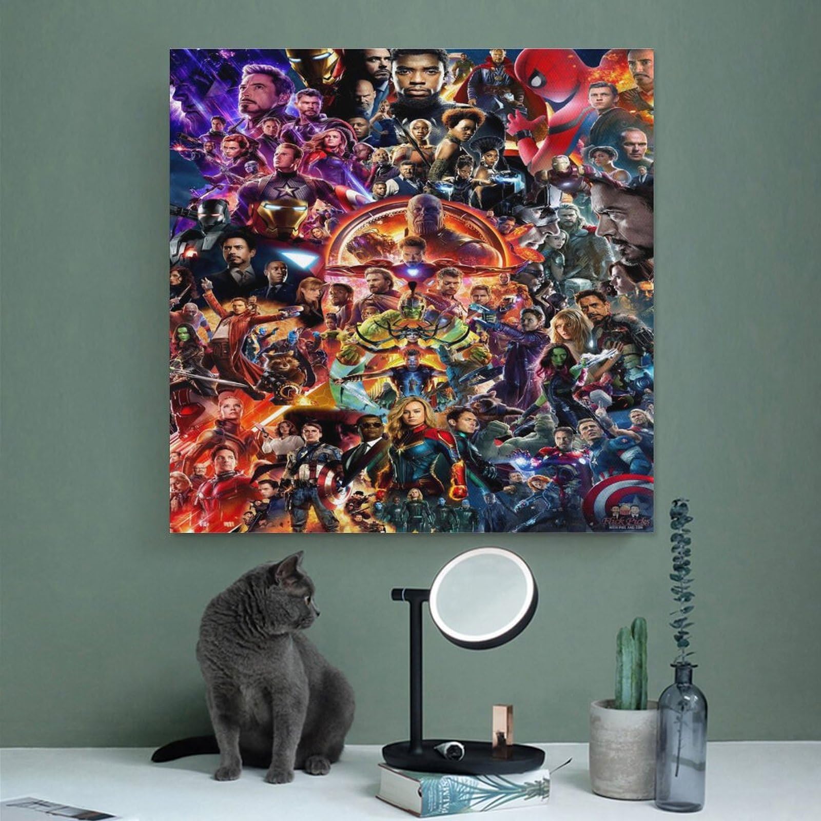 アートパネル　アメコミ　ヒーロー　絵画　アート　パネル　壁画　壁掛け　絵　パネル アートパネル 60×80 水晶絵 KH834 ヒーロー アメコミ ポップ