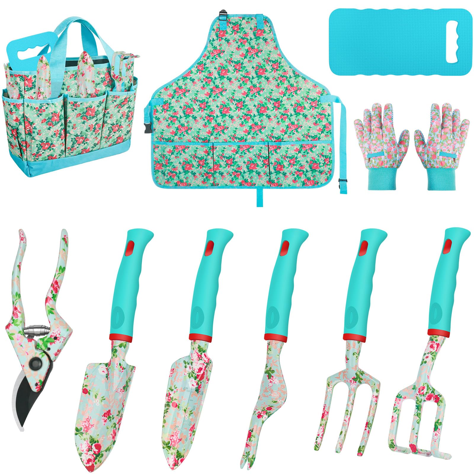 Photo 1 of MECHEER Garden Tool Set - 10 Piece Floral Pattern
