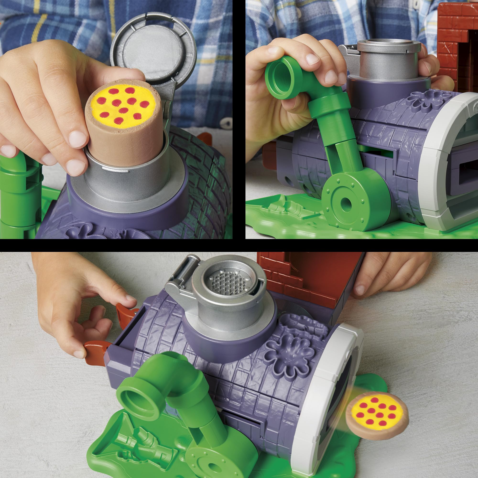 Play-Doh Teenage Mutant Ninja Turtles Slice & Blast Pizza Playset, Grün, Small - Image 3