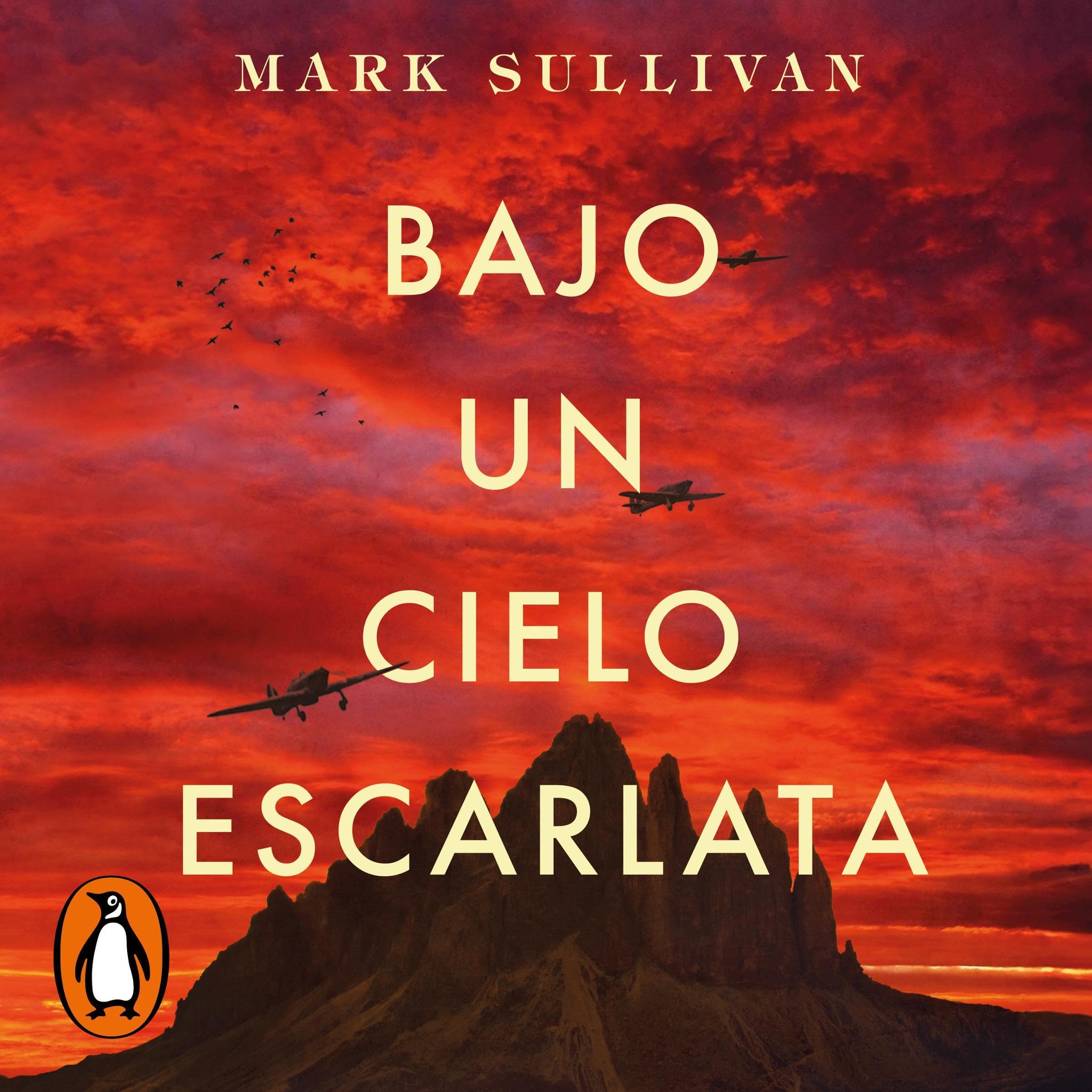 Cover art for Bajo un cielo escarlata [Beneath a Scarlet Sky]