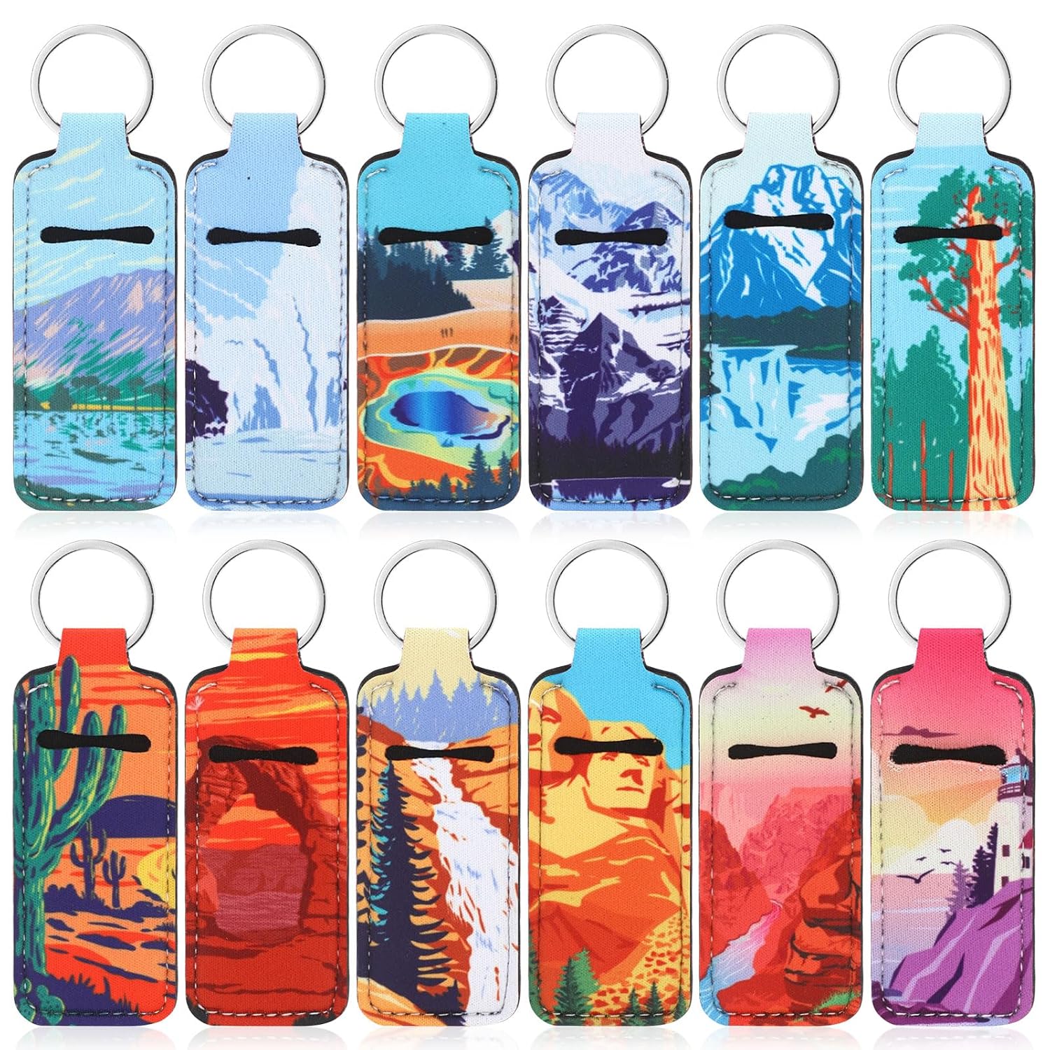 Lipstick Keychain Holder - National Park Design for Women