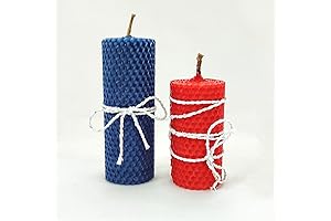 Delicate Patriotic Candles Adorned with the Stars and Stripes