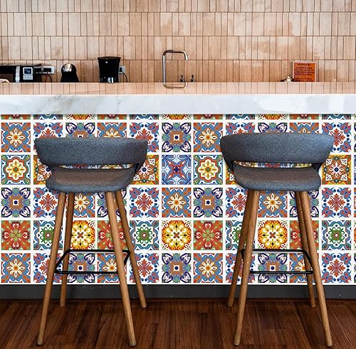 Miniatura 4 de Papel tapiz retro impermeable para despegar y pegar, papel de pared autoadhesivo extraíble marroquí, papel de contacto apto para inquilinos para