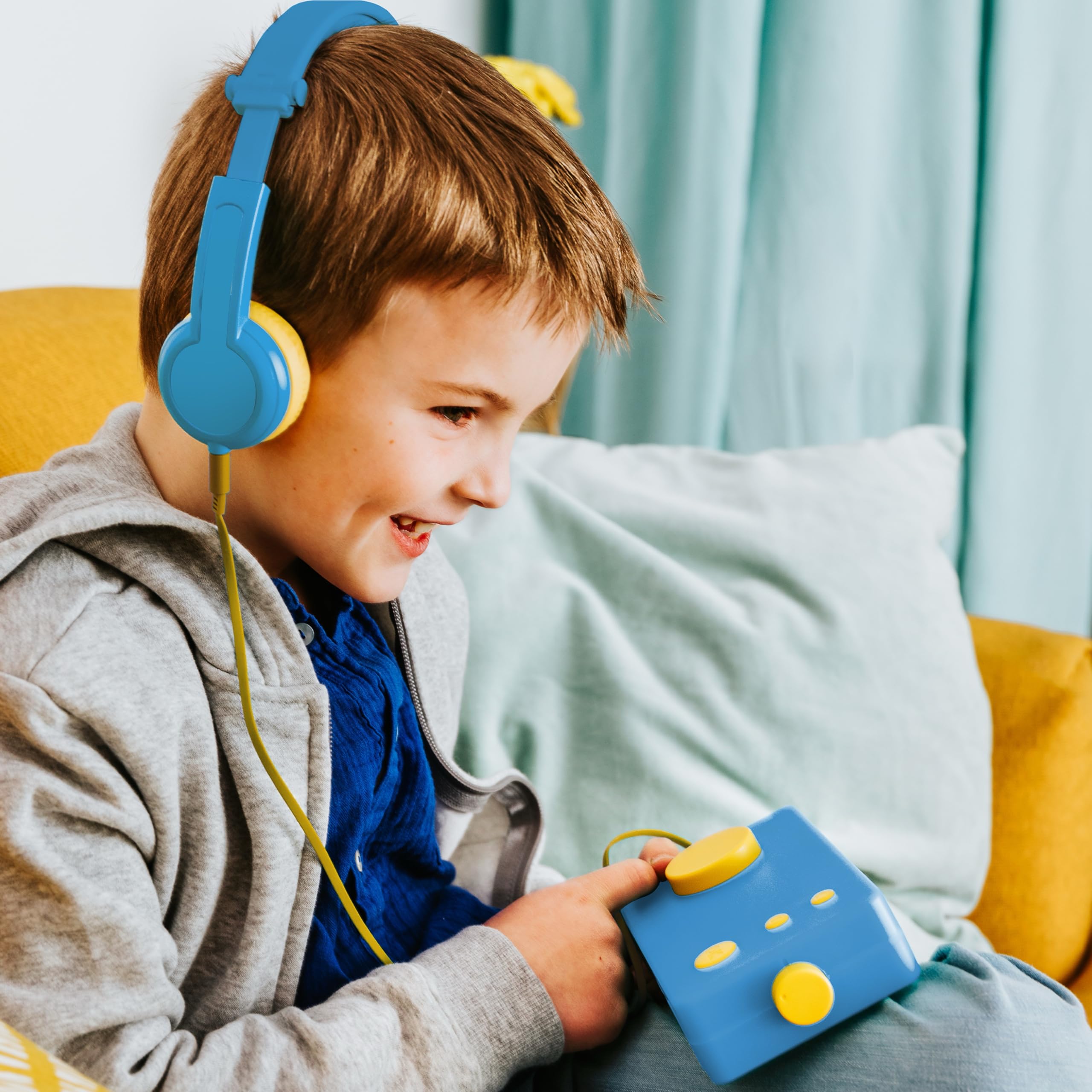 Lunii- Auriculares de Audio Azul – Compatible con mi fábrica a Historias – para niños de 3 a 8 años, Color (850011045640)