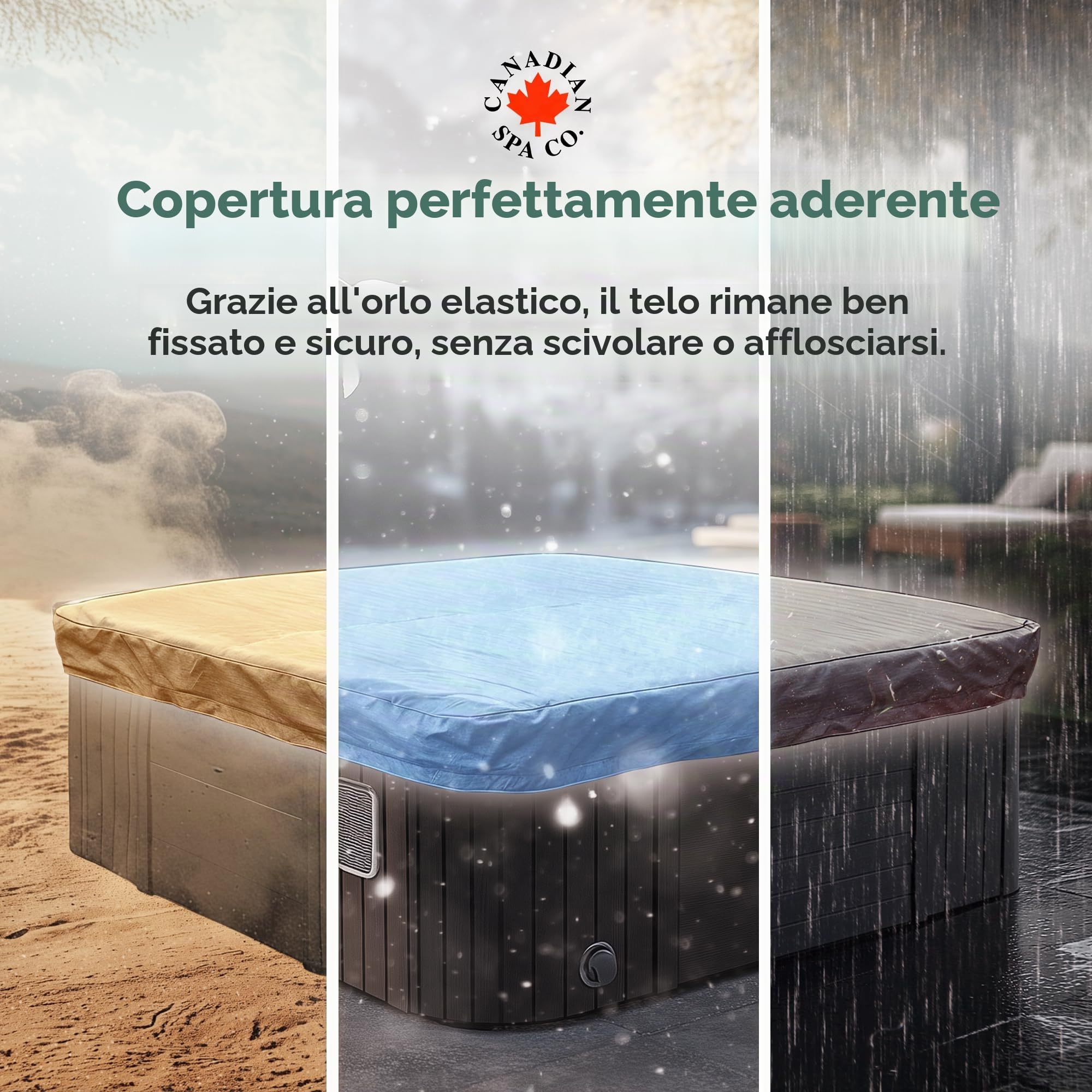 CANADIAN SPA CO. Cover Guard, telone di protezione per coperture isolanti, 2,41 x 2,16 x 0,3 m, copertura protettiva in polietilene intrecciato, protezione dai raggi UV, dal vento e dalle intemperie