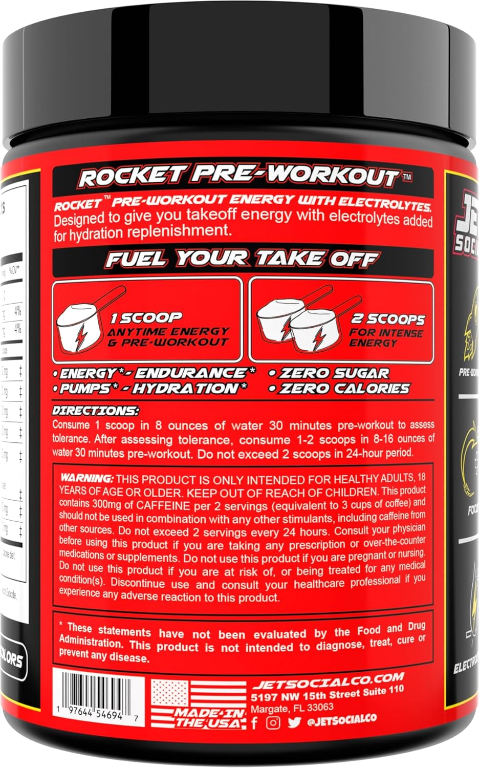 Rocket Pre Workout – Bombas masivas – Enfoque de cohete – Energía ...