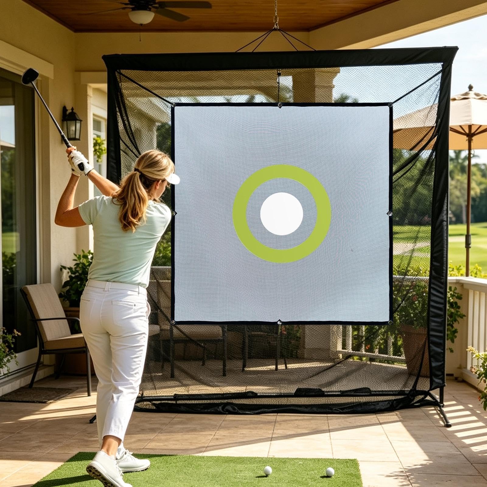 Tappetino da golf per allenatore e putting, leggero, pieghevole, silenzioso