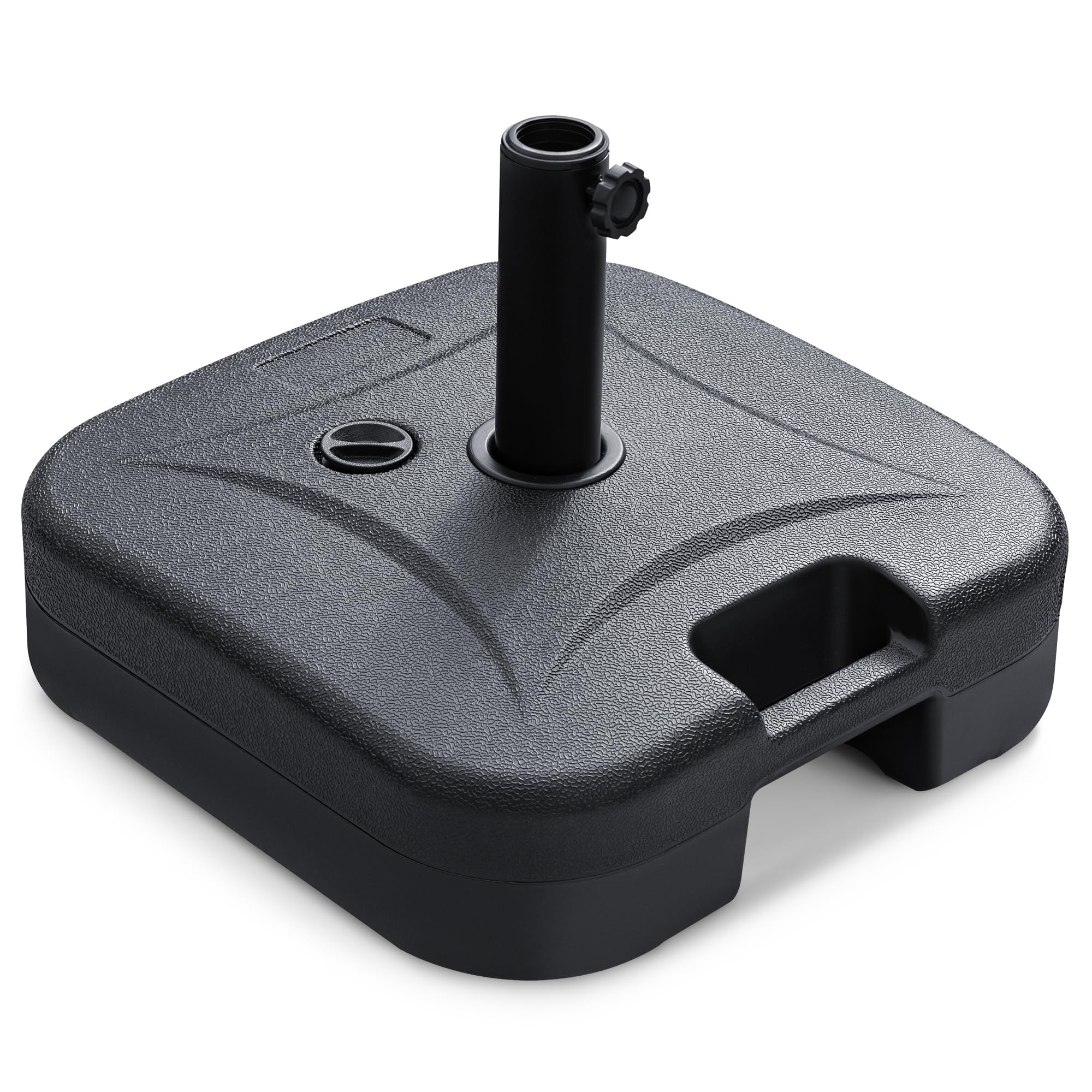 Devoko 55 lb Patio Umbrella Base, 1.50 "Umbrella Pole, Heavy Duty Weighted Market Cantilever Umbrella Stand, Water & Sand Filled Base for Garden, Poolside, Seaside, Black (55 lb)