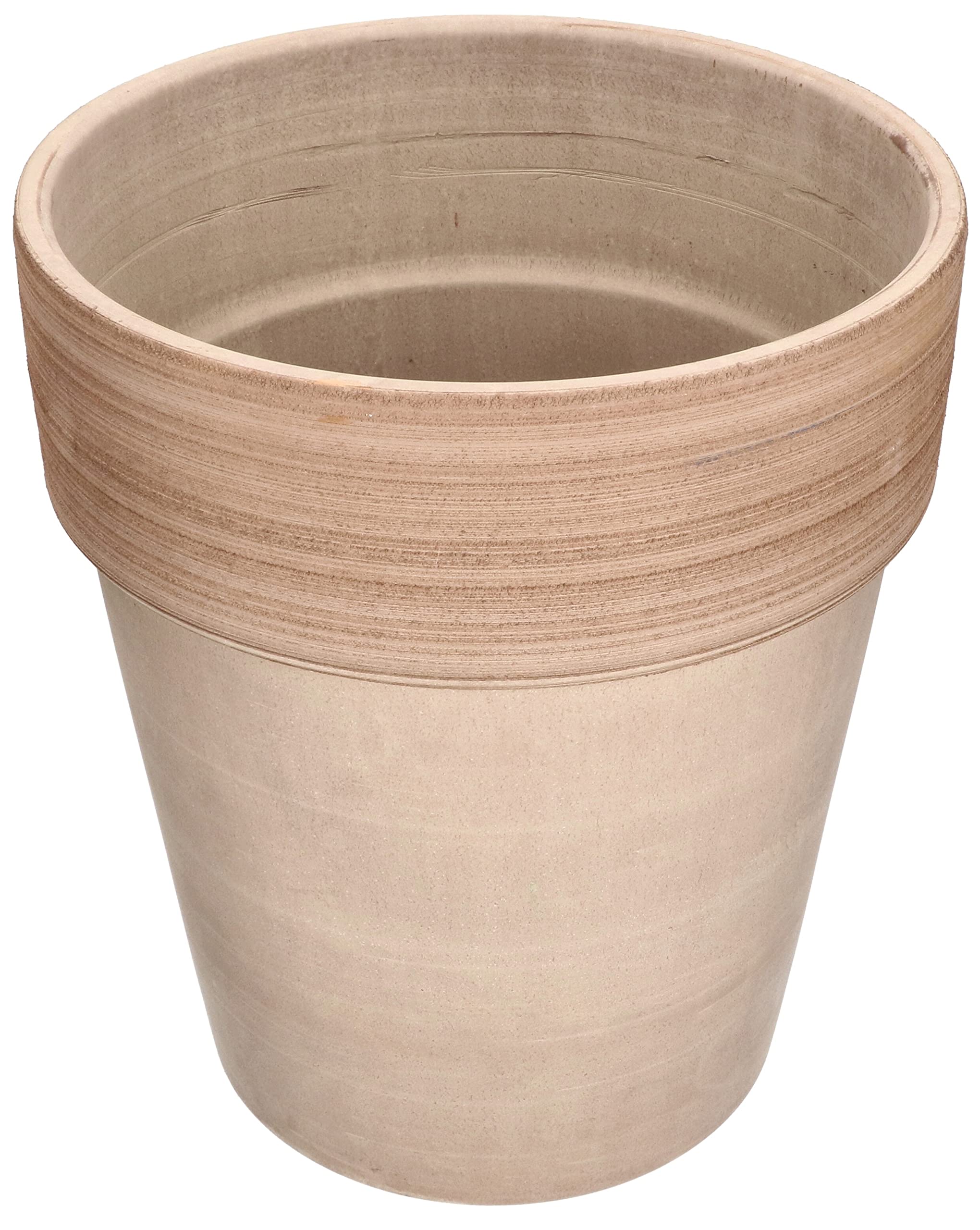 KOTARBAU® Maceta de Terracota con Borde Acanalado, 31 cm para Interiores y Exteriores, Tiesto para Plantas, Arcilla, Barro, Maceta para balcón o jardín, Cerámica sin esmaltar, Resistente a heladas