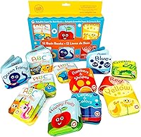 Vista 8 de BabyBibi Libros flotantes de baño para bebés para bebés. Juguetes de baño de aprendizaje para niños. Juguetes de baño impermeables para niños