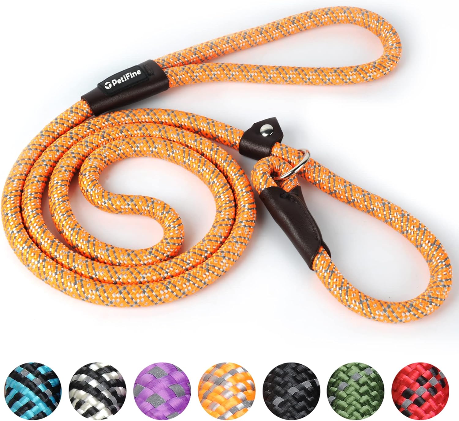 PetiFine Dog Lead Slip Rope Leash, 6FT Durable Heavy Duty Braided Rope