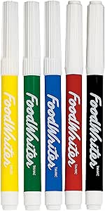 Wilton FoodWriter Color Fine-Tip Edible Markers, 5-Piece