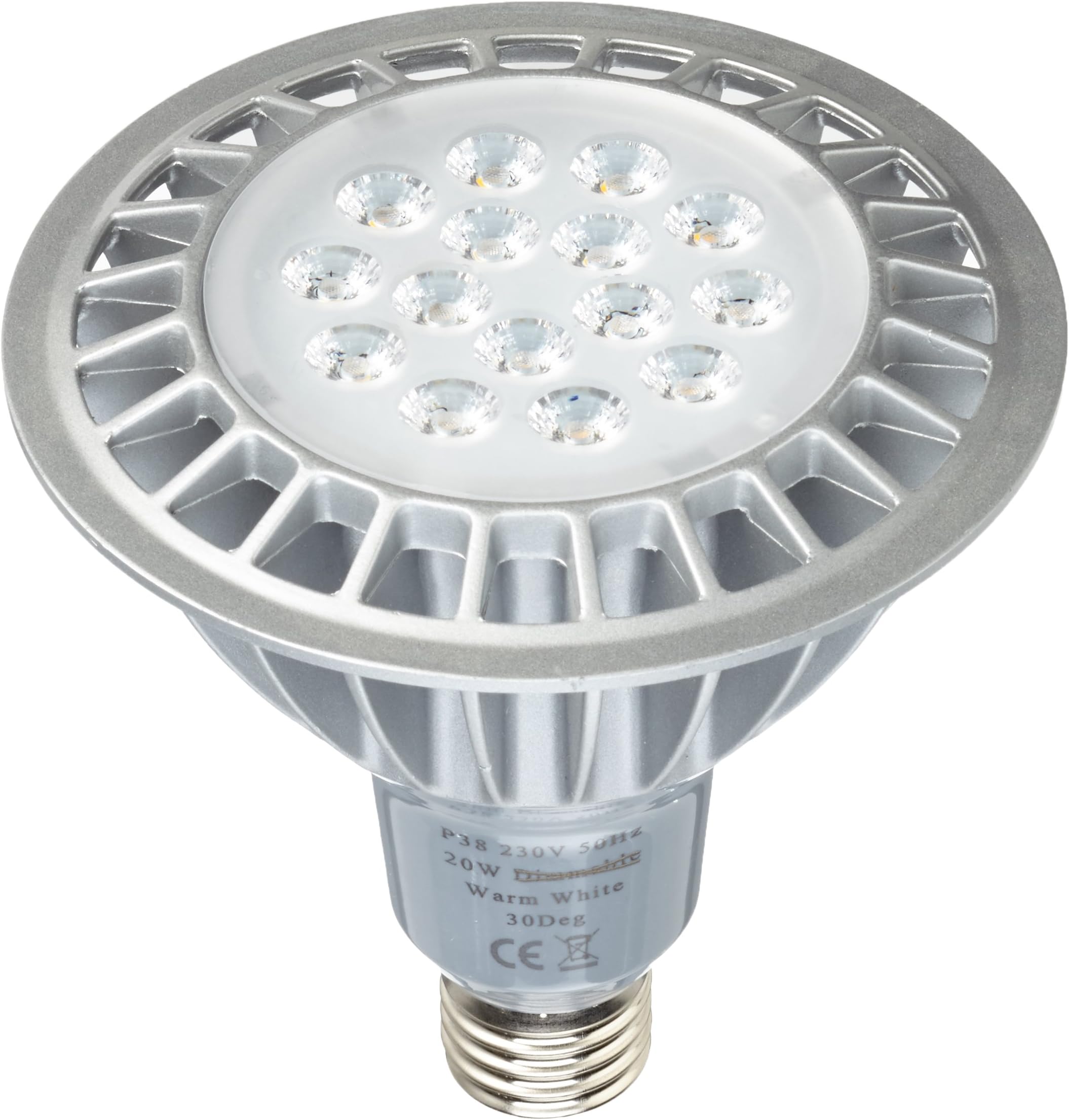 Kapegoled Par 38 Light Bulb, 30 Degree, 3000 K, 220 – 240 V AC, E27 20 W 180023 [Energy Class A]