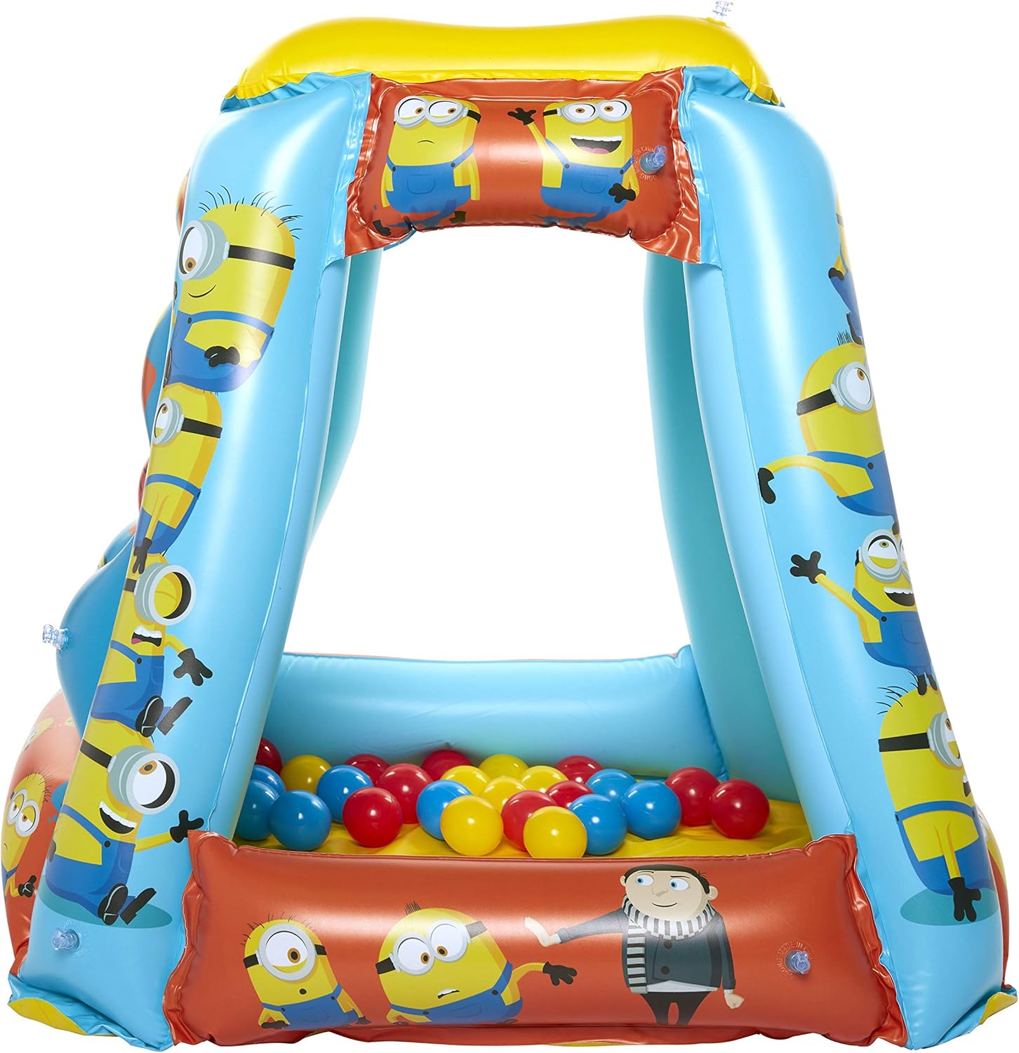 Illumination Minions: The Rise of Gru Ball Pit 20 Balls - Toddler Jungle Gym Playhouse Inflatable for Boys Girls Kids [Balls Included]