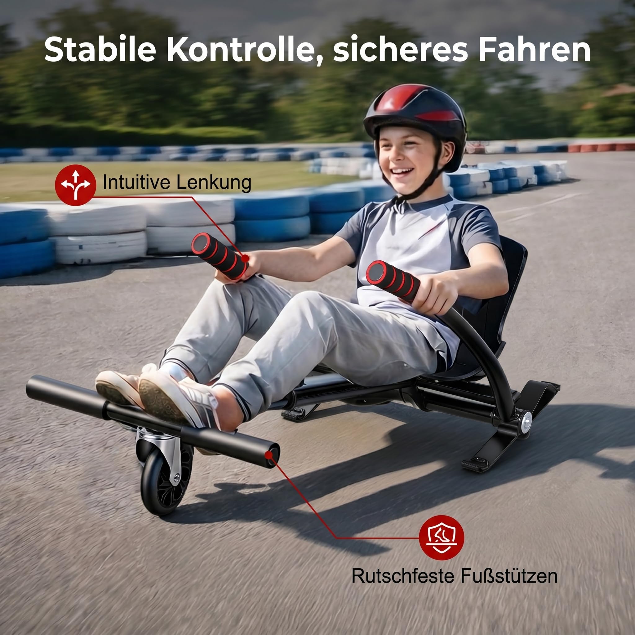 Hoverboard avec siège, siège réglable, compatible avec siège Hoverboard de 16,5 à 25,4 cm, siège de kart pour enfants et adultes, siège ergonomique