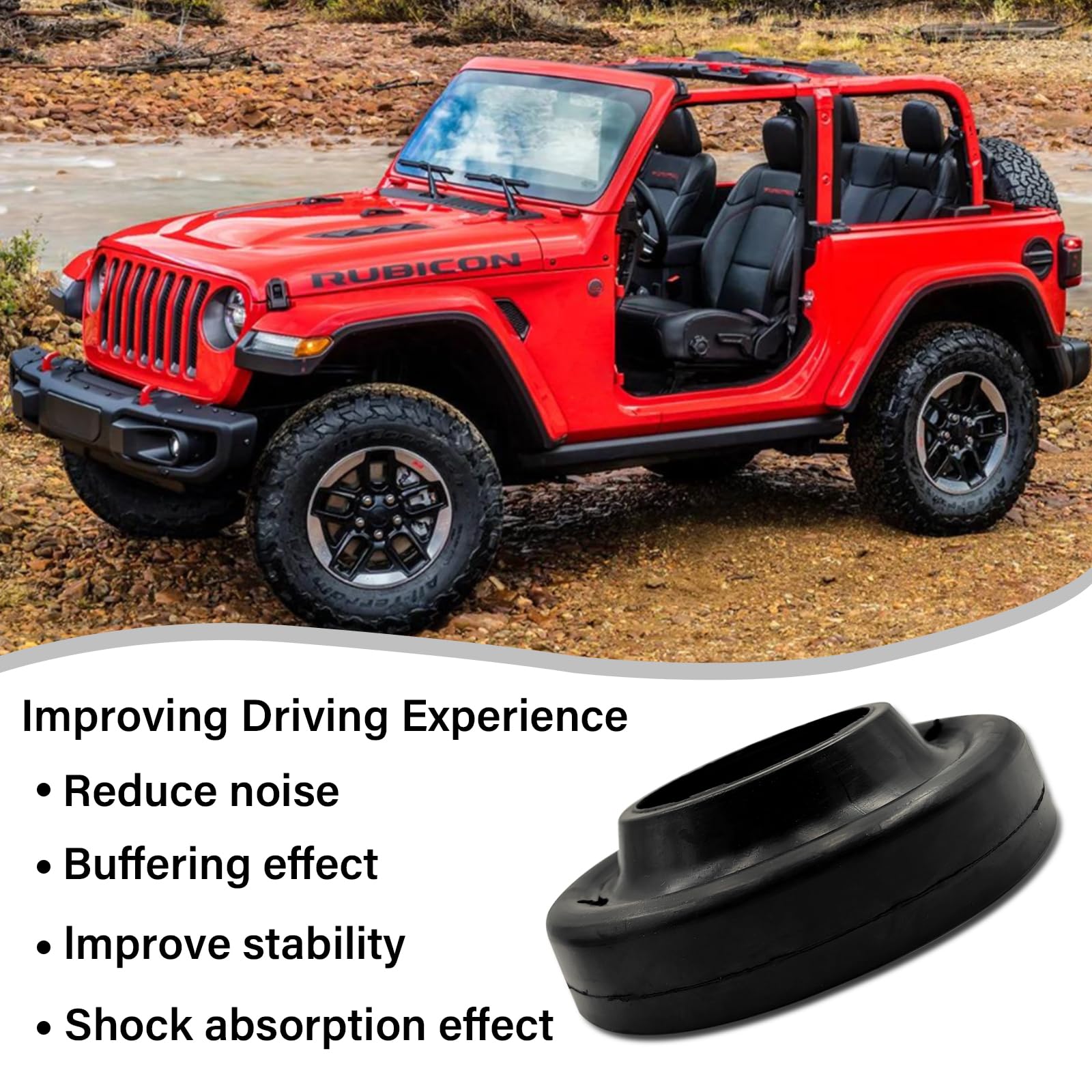 Jeep ジープ JL/JTフロントコイルアッパーアイソレーター Amazon | フロントコイルスプリング絶縁体、フロントアッパーコイル