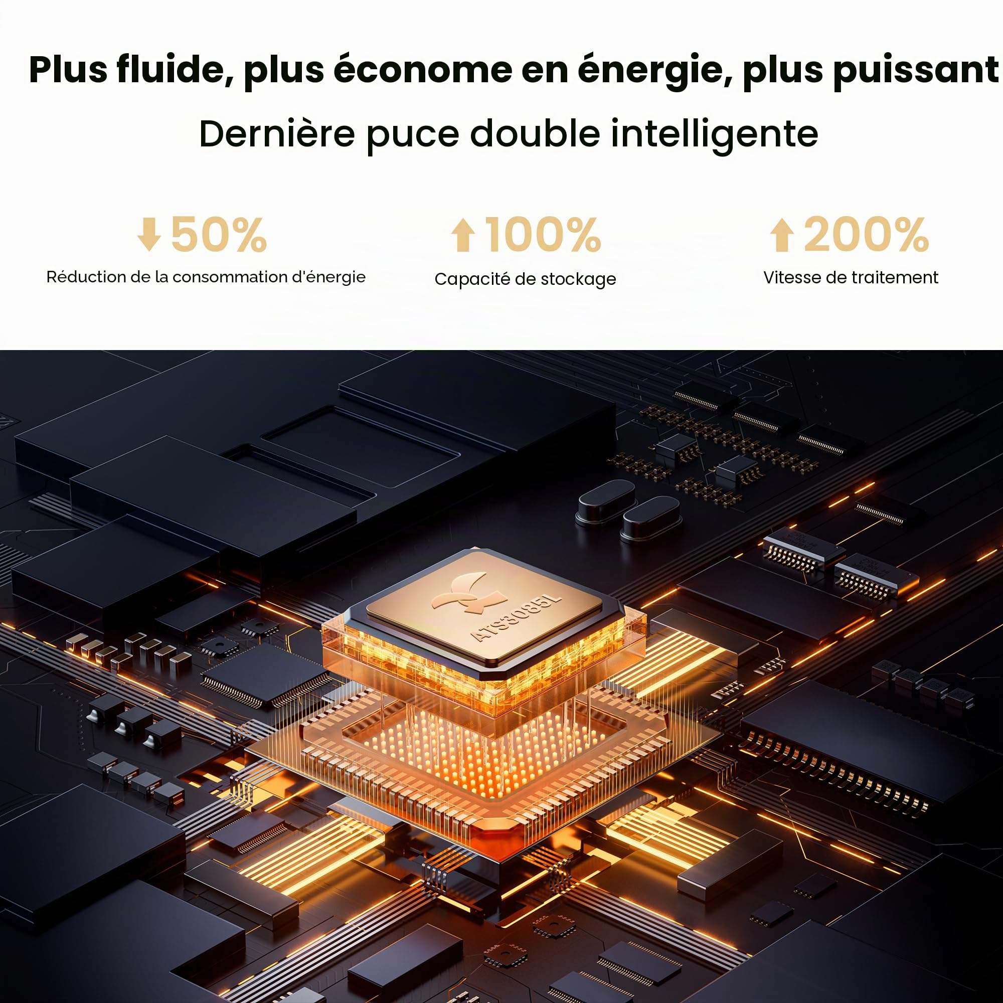 KOSPET Tank T3 Montre Connectée Homme, Boîtier Robuste en Acier Inoxydable | Batterie de Grande, 5 ATM Étanche, IP69K, Suivi du Sommeil et Fréquence Cardiaque, Appel Bluetooth, Boussole et Altimètre