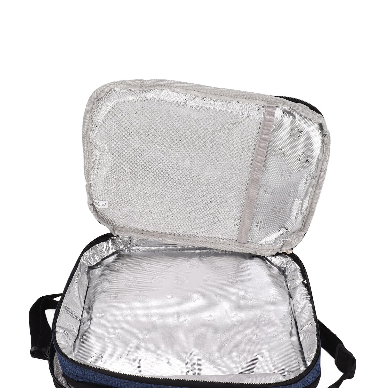 Naroote Isolierte Lunchtasche, Heißpresstechnologie, Stabiler Oxford-Stoffgriff und PEVA-Kühltasche mit Verstellbarem Schultergurt für Camping (25L)