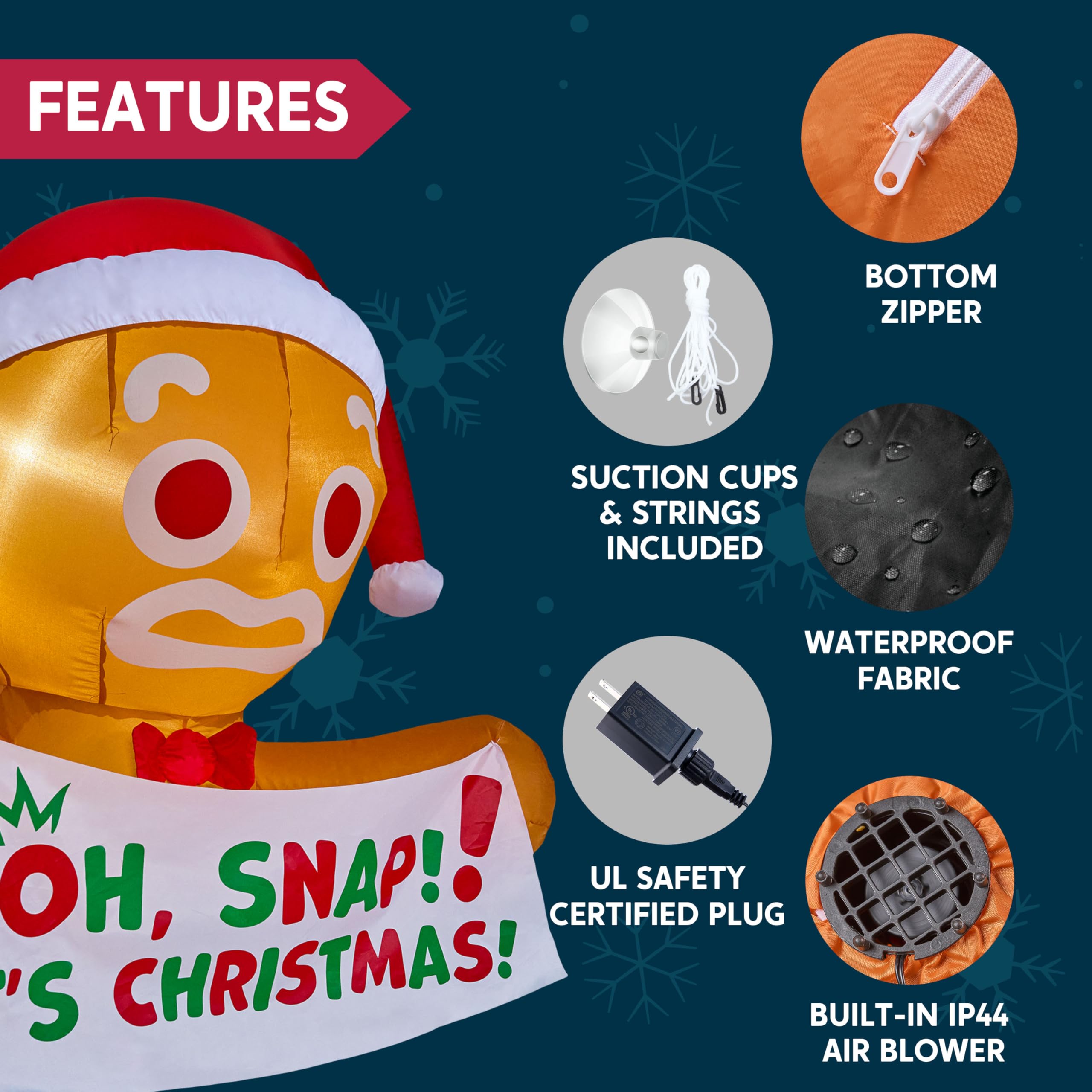 Amazon.com: Joiedomi 3.5 FT Christmas Inflatable Gingerbread Man