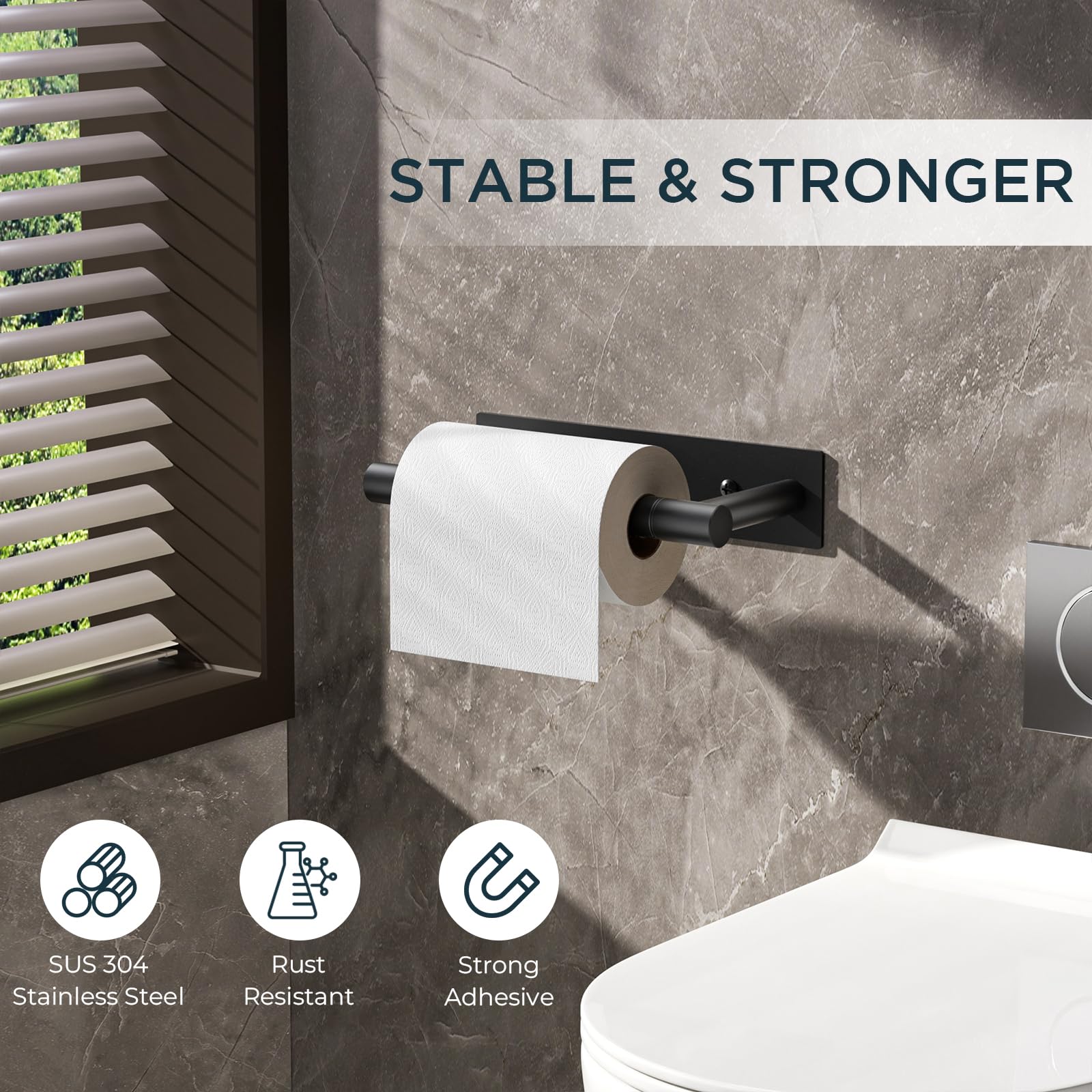 FORIOUS Commercial Toilet Paper Holder Wall Mount Bathroom Tissue Holder — Amazon image 4