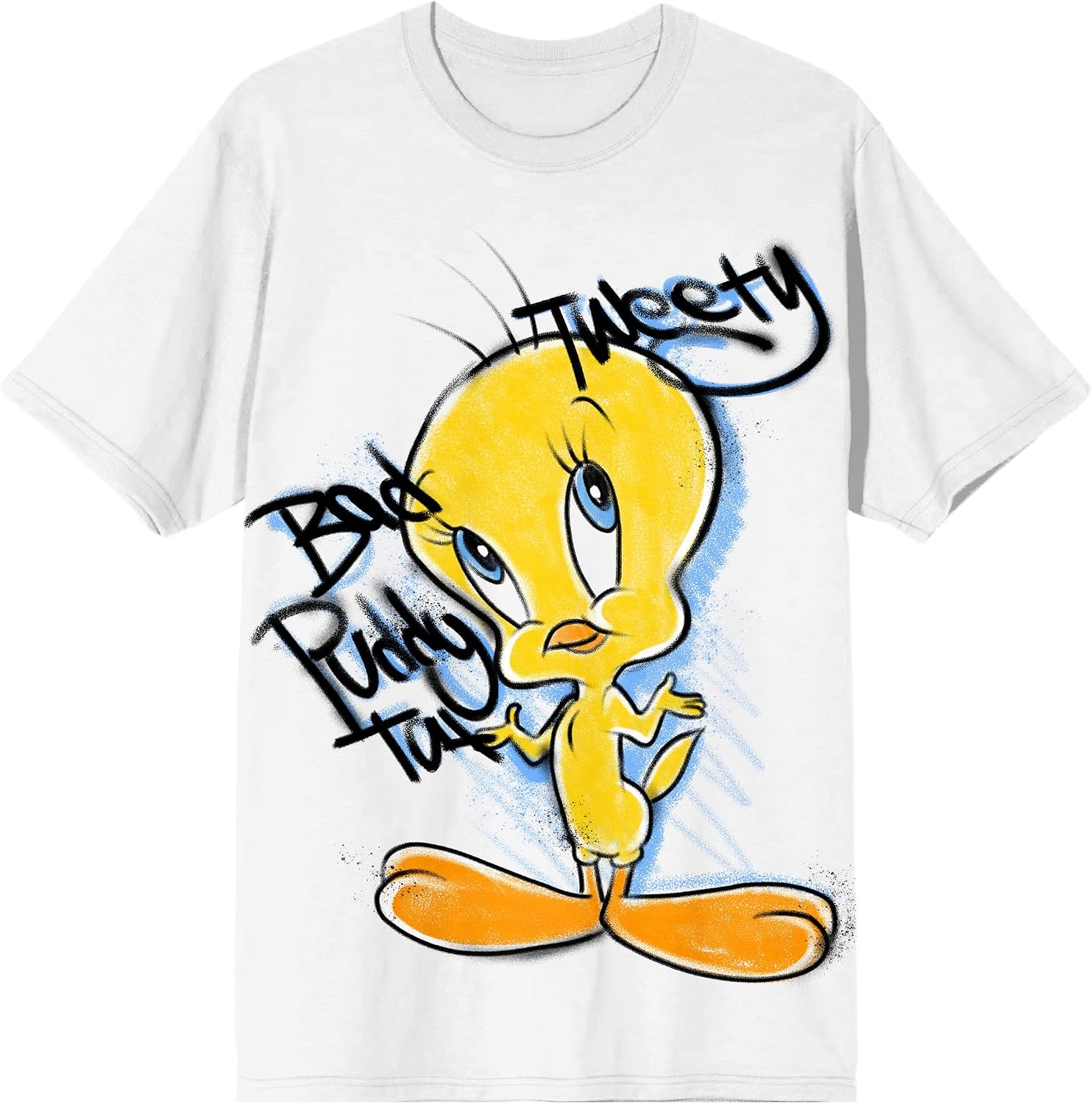 Looney Tunes Graffiti Tweety Women's White T-Shirt