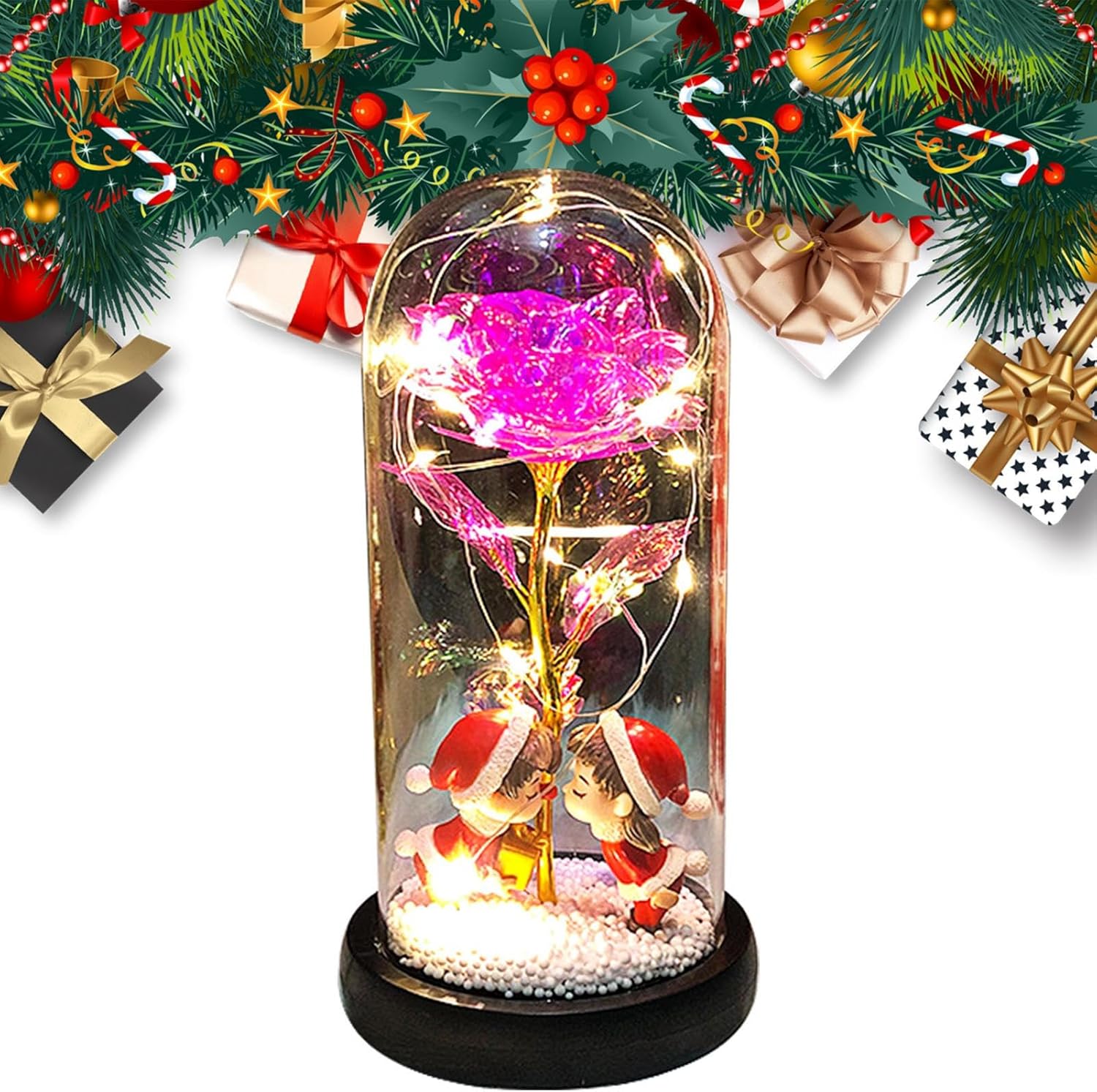 Amazon.co.jp Light Up Christmas Boxes,Musical Christmas Snow Globe