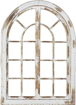 Amazon.com: Deco 79 Wood Abstract Home Wall Decor Arched Vintage Window