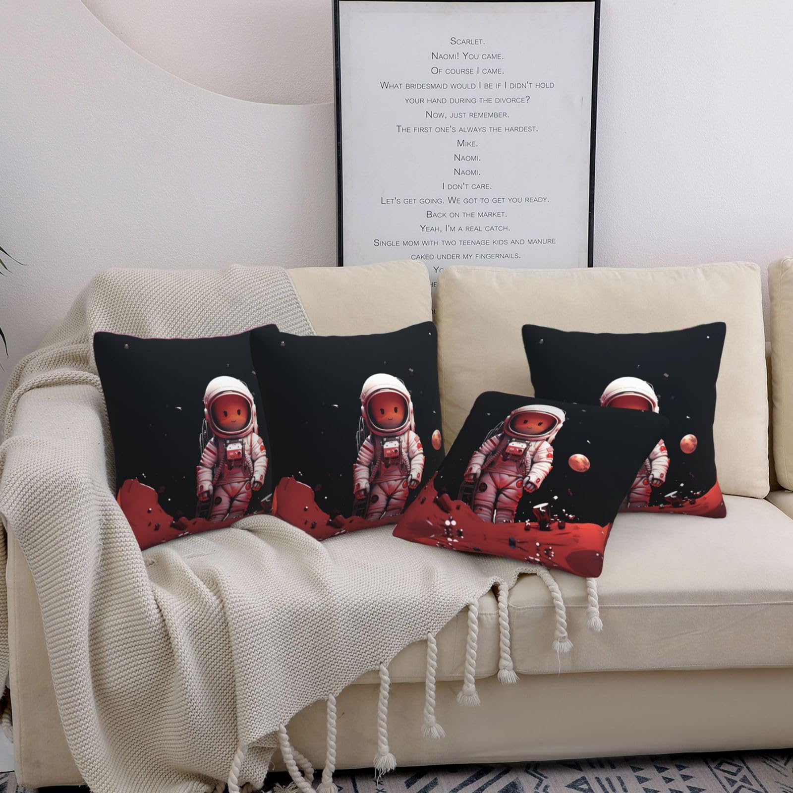 Housse de coussin 50,8 cm astronaute pour rénover un canapé fatigué avec douceur