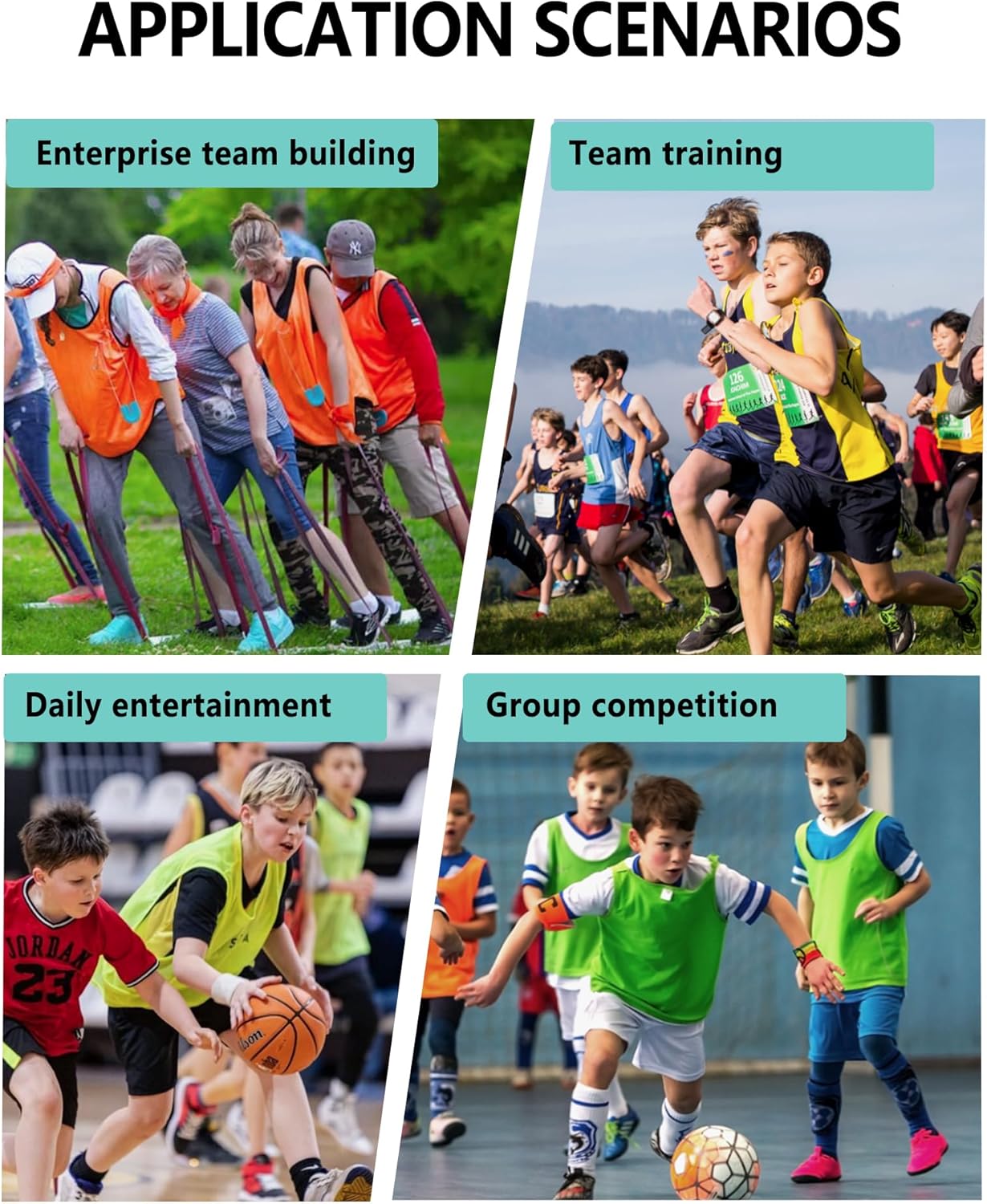 Custom Pinnies 1/6/12/24/48 PCS Youth Team Sports Kids Practice Jerseys Personalized Scrimmage Vests