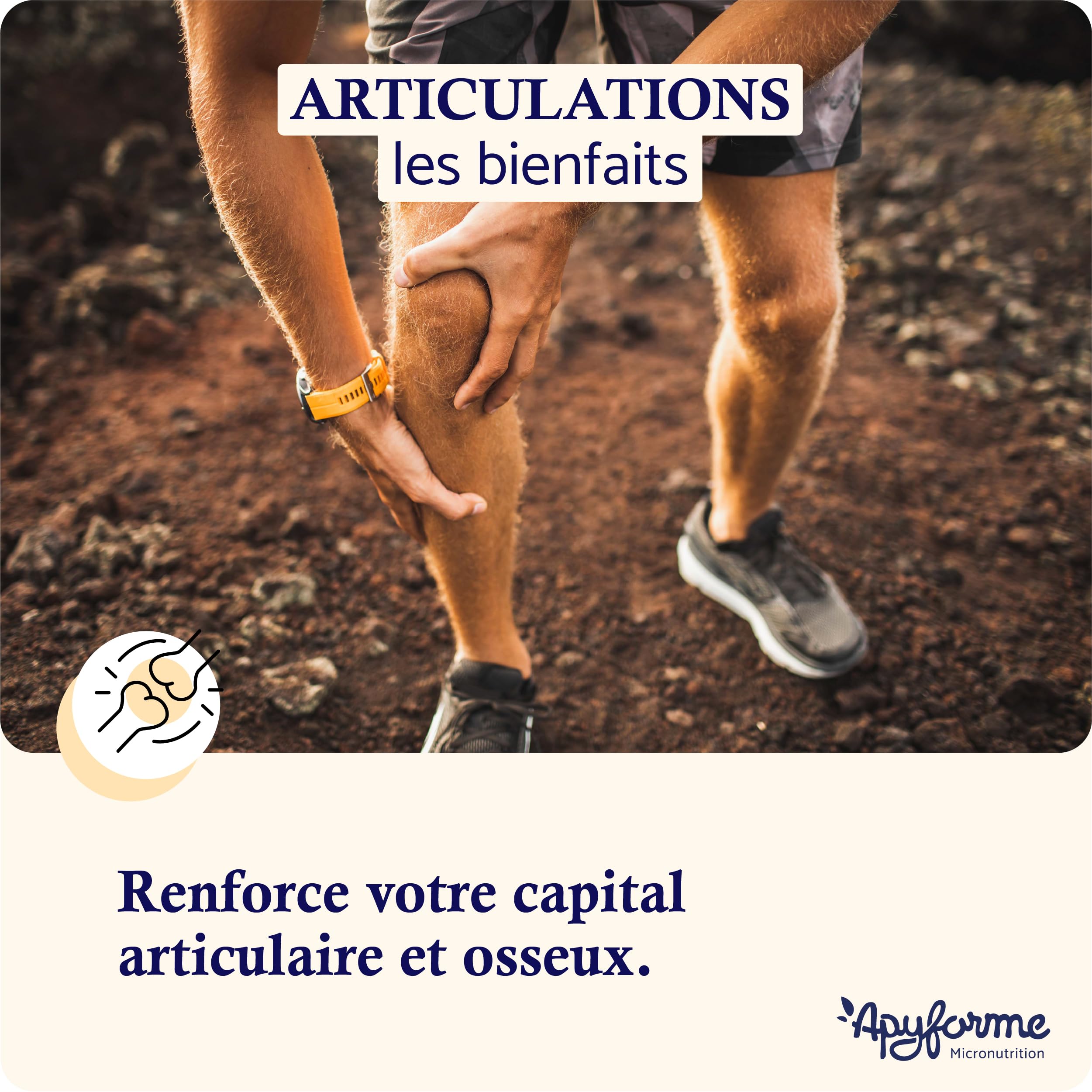 Apyforme - Articulations - Anti Douleurs et Confort Articulaire - Glucosamine Chondroitine MSM, Boswellia Serrata, Harpagophytum - 60 Gél - Fabriqué en France