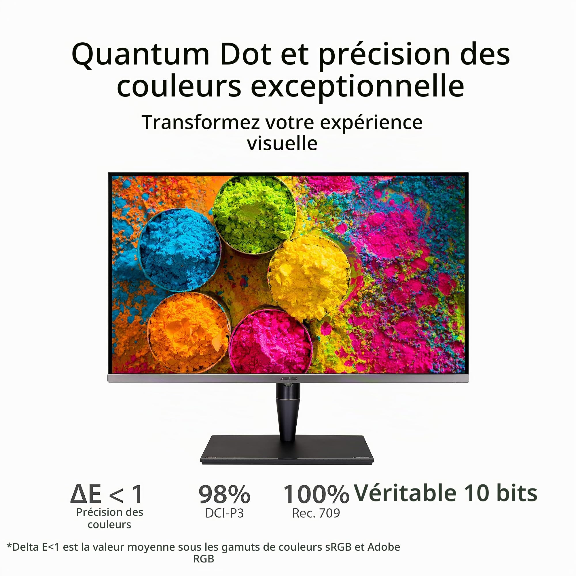 ASUS ProArt PA32UCG-K - Ecran PC 32'' 4K IPS MiniLED - 3840x2160-120Hz - 1600cd/m² - Display Port, 3X HDMI, 2xUSB-C Thunderbolt & 3X USB-A - △E< 1 - HDR 10 - X-Rite i1 DisplayPro - Garantie 5 Ans