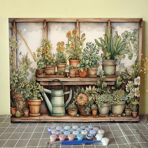 Miniatura 17 de Pintura de frutas por números para adultos, pintura al óleo digital de uva, sandía, naranja, melocotón, ciruela, lienzo, pintura acrílica, divertida