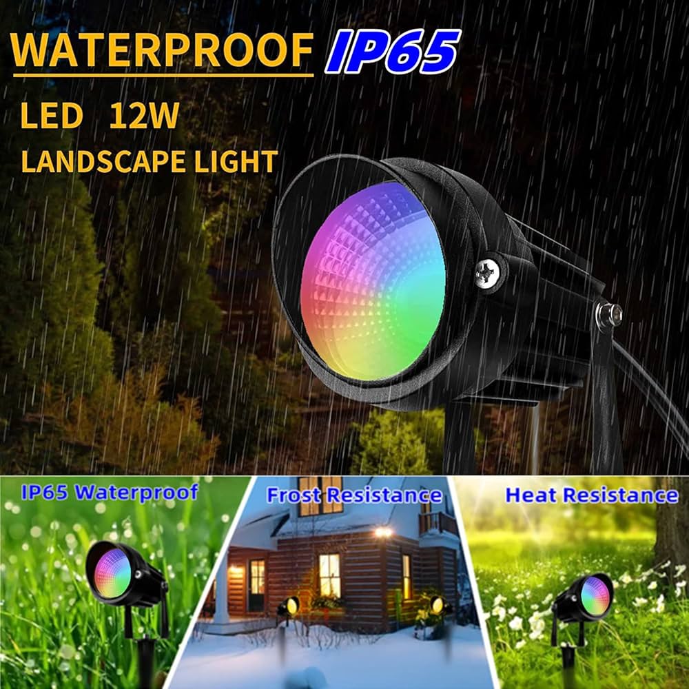 Color Changing Spotlight with Timer, 12W RGB Color Changing