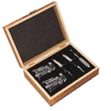 Shot Glasses with Liquor Pourers Gift Set, 2 Heavy Base Ounce Glasses with Bottle Pourers, Christmas/Birthday Gift, Present for Drink/Spirit/Espresso Lover