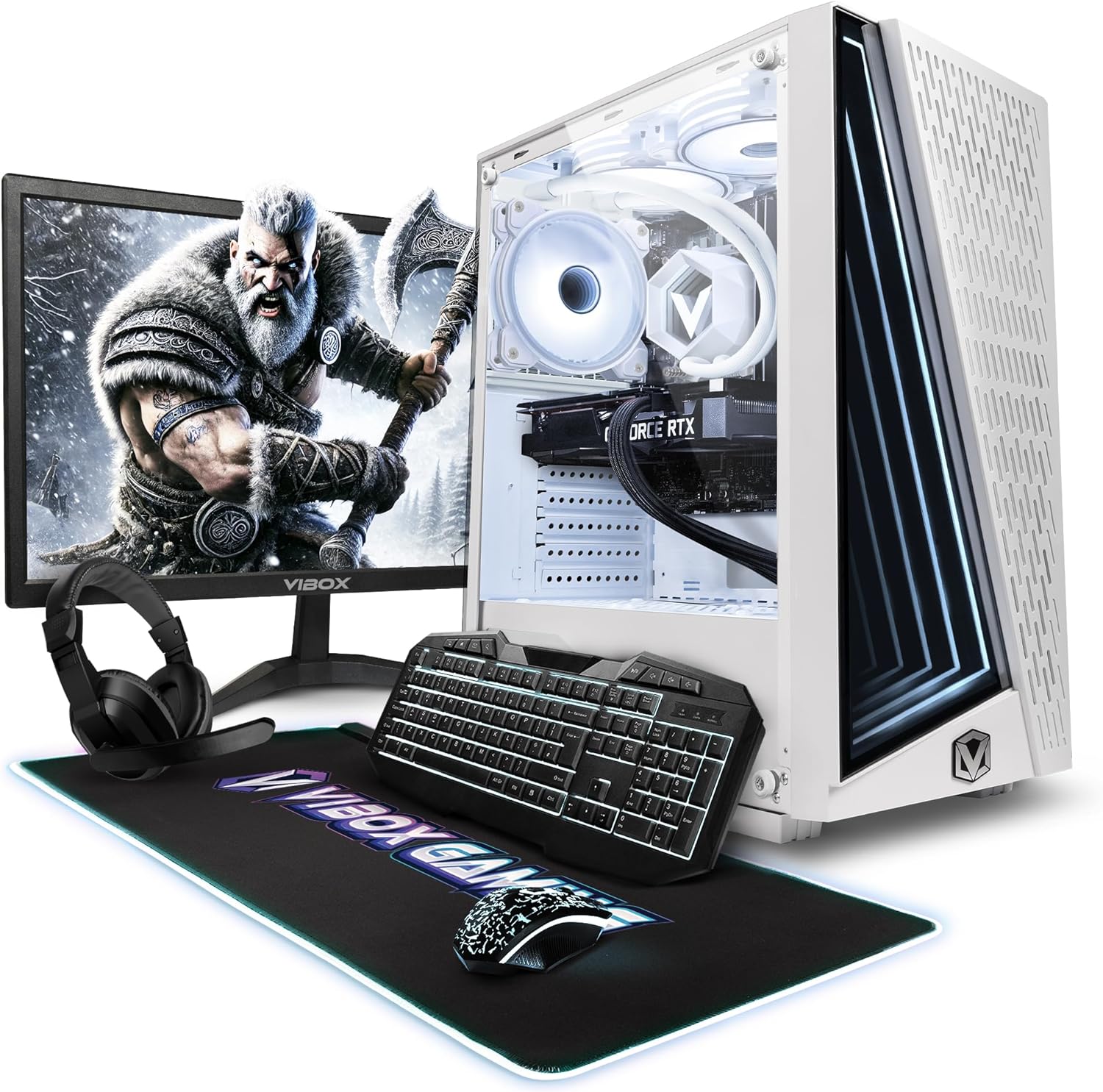 VIBOX IV-521 PC Gamer Complet • 23" Écran • AMD Ryzen 7 5700X 4,6 GHz • Nvidia RTX 3050 6 Go • 16 Go RAM • 1 to SSD • Windows 11 • WiFi