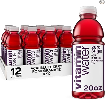 12-Pack 20-Oz vitaminwater Zero Sugar Enhanced Water (Açai Blueberry Pomegranate) $9.34 w/ S&S + Free Shipping w/ Prime or on orders over $35