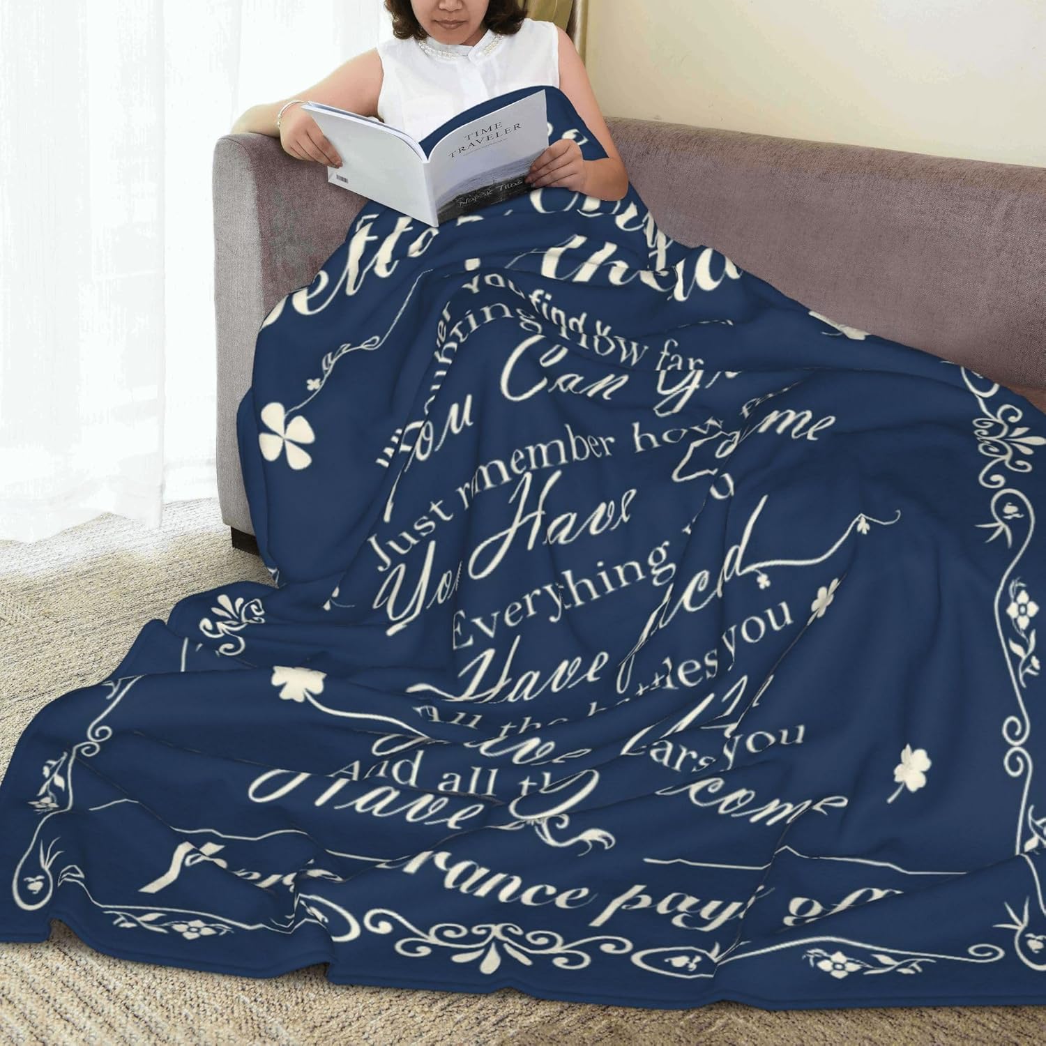 Inspirational Gifts for Women, Motivational Cheer up Encouragement Gifts for Woman Blanket 60"X 50", AA Sober Sobriety Gift for Men Women, Positive Uplifting Gift for Woman in Hard Times - Image 2