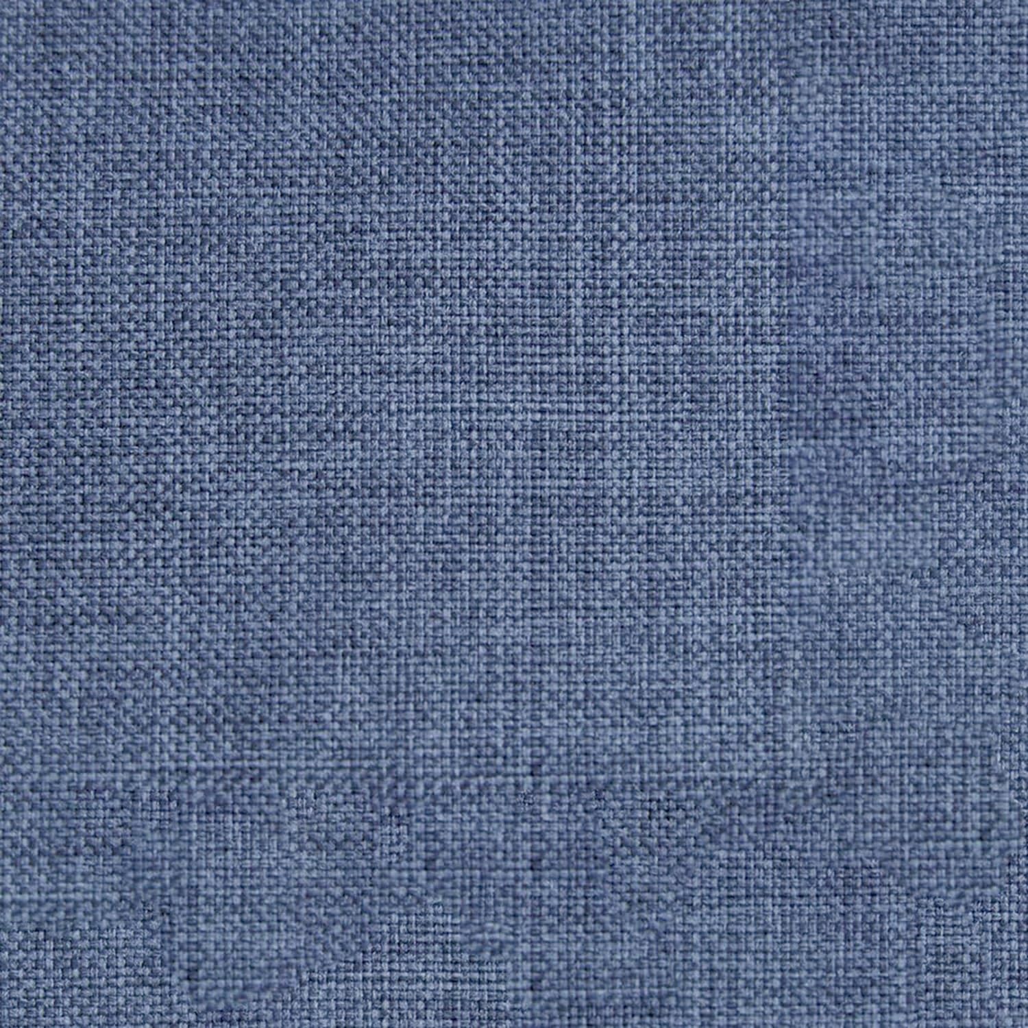 Tissu look lin au mètre pour rideaux et coussins de salon bleu indigo - 8