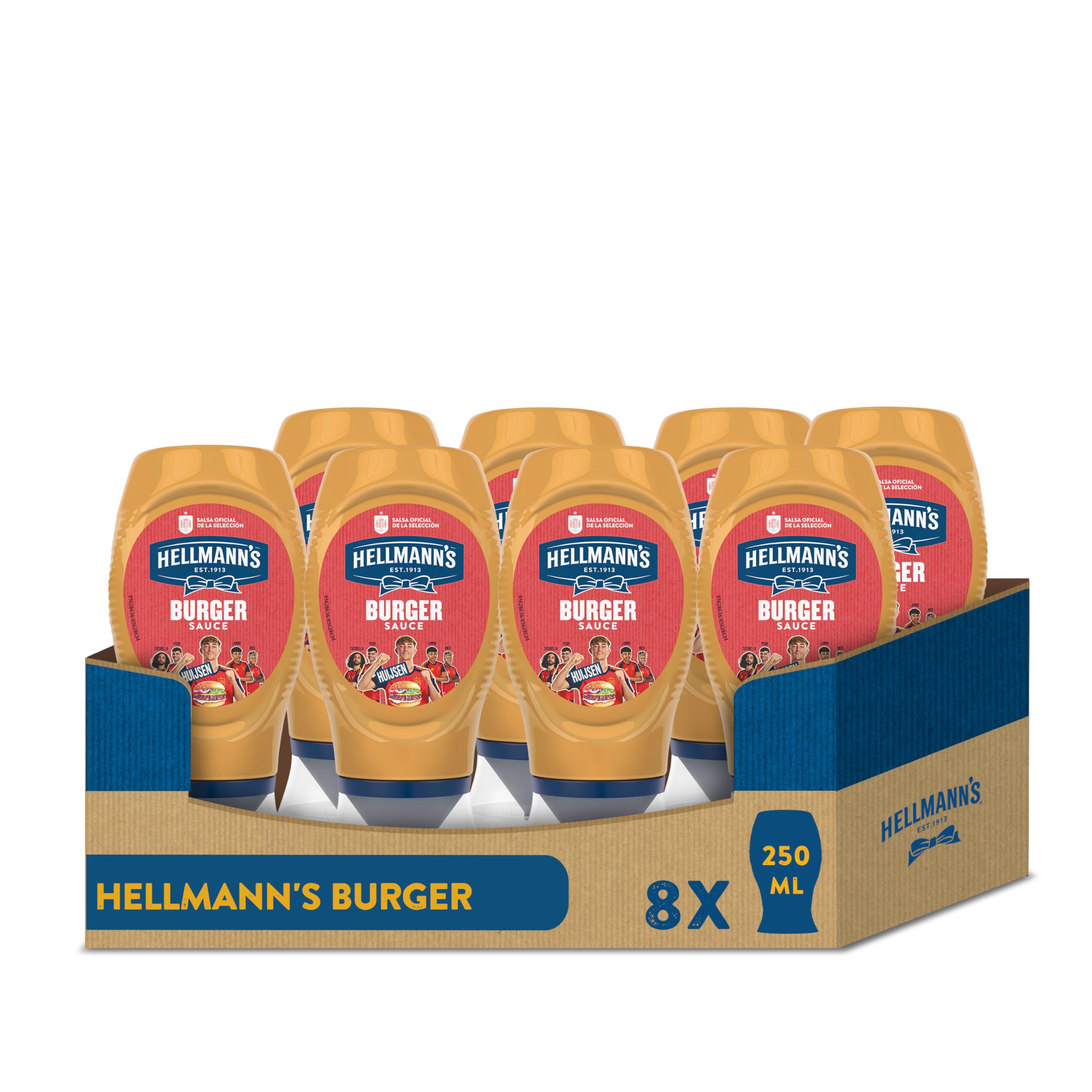 Hellmann's Salsa Burger 250 ml - Paquete de 8 x 250ml - Total: 2000ml
