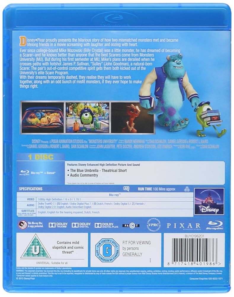 その他 Monsters University/Monsters Inc [Blu-ray] [Import anglais] rdzdsi3 Amazon.com: Monsters University [Blu-ray 3D + 2D] [Region