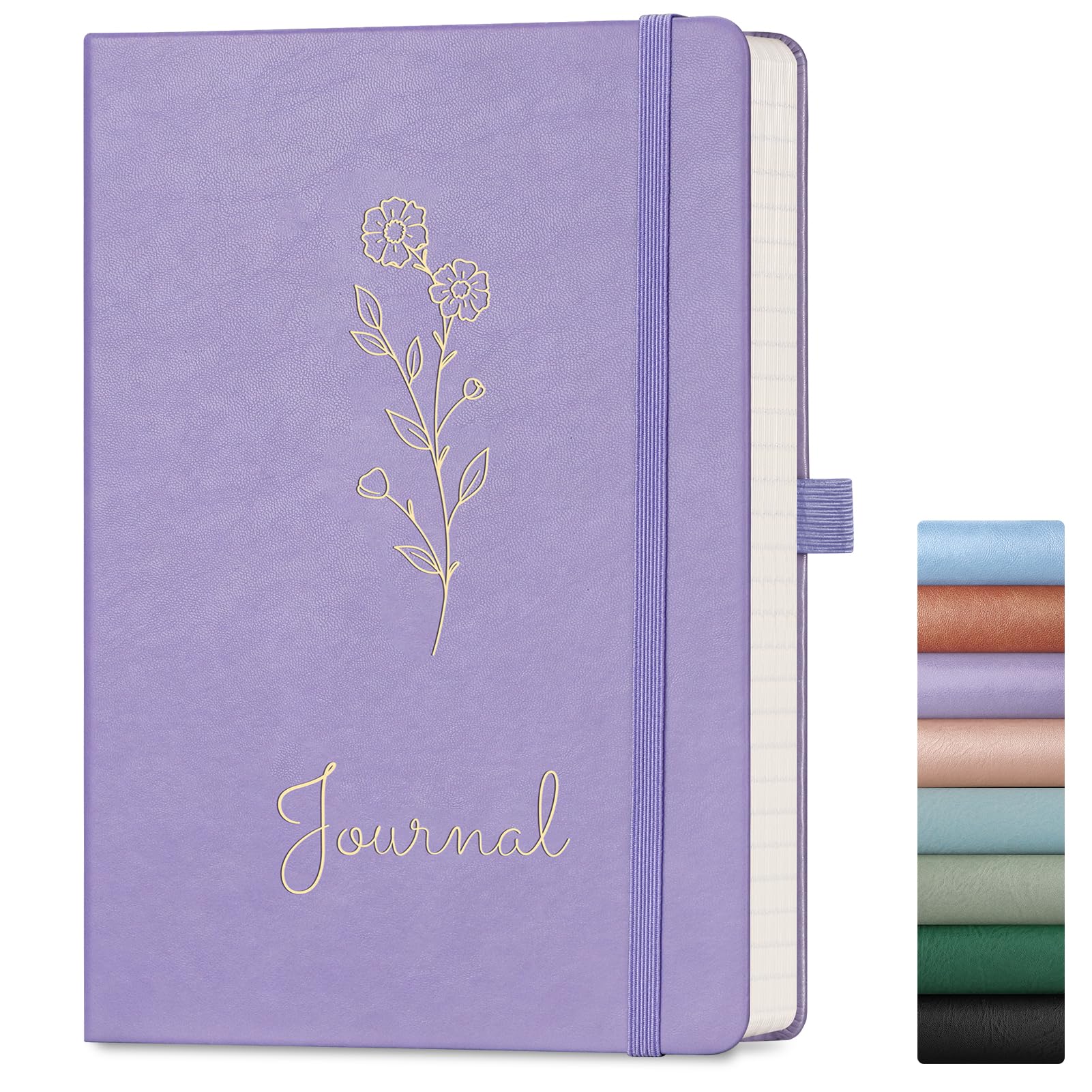 AUTEMPO A5 Dotted Journal Notebook, 192 Pages, Hardcover, Light Purple
