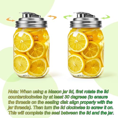 Miniatura 4 de Tapa de boquilla de acero inoxidable, tapa abatible de boca regular para frascos Mason, tapa abatible para frascos Mason, cubierta de sello a prueba