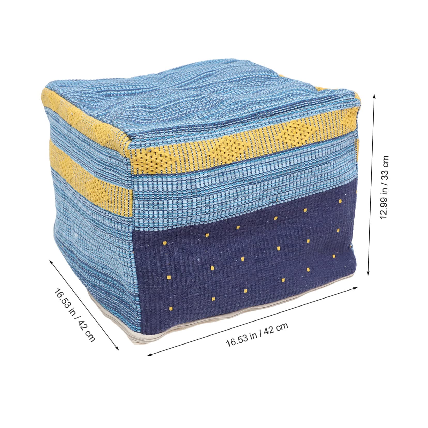 Ciieeo Premium Cotton Linen Foot Cushion Cover Comfortable Floor Mat Replacement for Home Yoga and Relaxation No Filler for Foot Rest and Gym Seats