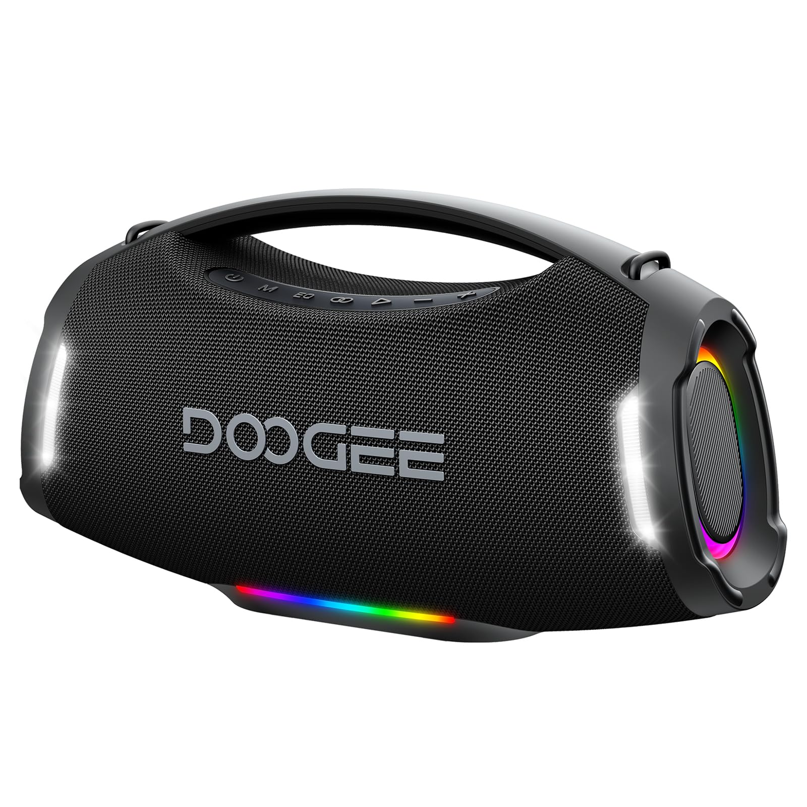 Enceinte Bluetooth Puissante, 250W Enceinte Bluetooth Portable avec Bass Puissantes, 12000 mAh Batterie, Autonomie 14H, Lumière RGB, DSP, TWS Haut Parleur sans Fil IP55 Étanche pour Extérieur, Fêtes