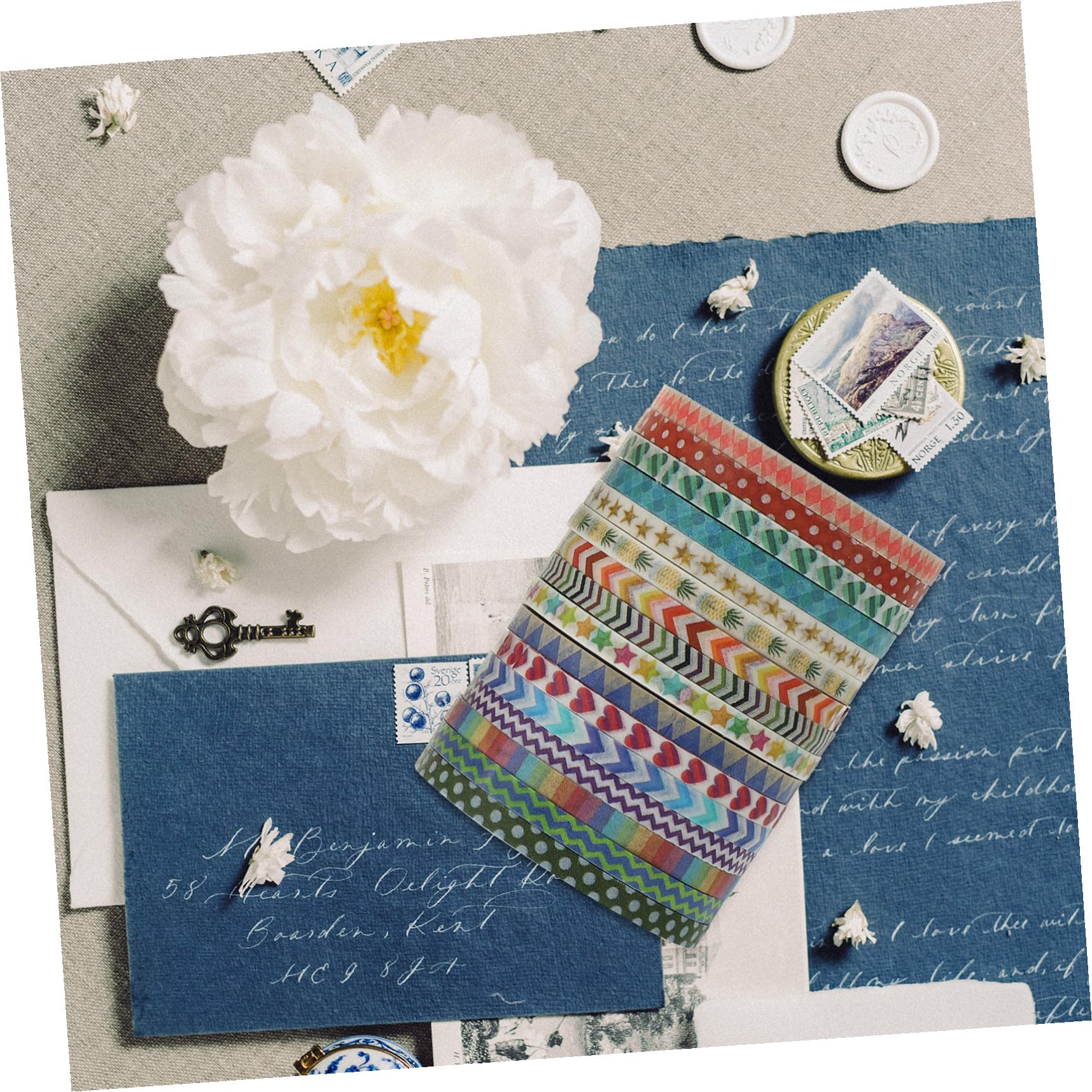LALAFINA 144rollos Cinta Washi Decorativa Para Manualidades Tapes Adhesivas Multifuncionales Para Scrapbooking y Planificadores