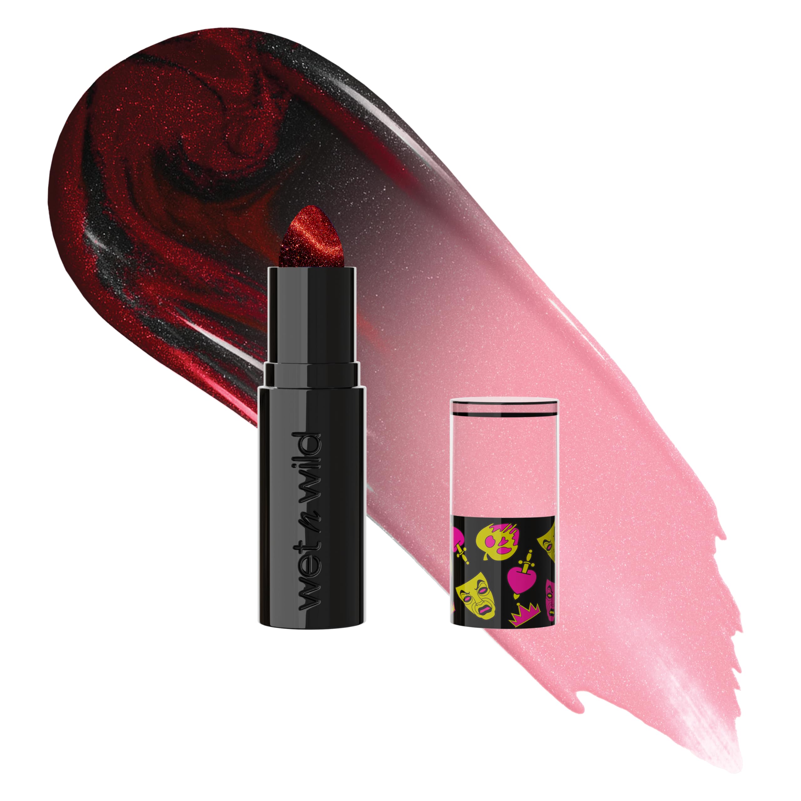 Wet n Wild x Disney Villains Be Wicked Lip Balm, Color Changing pH Lip Tint & Moisturizing Balm, Sheer Glow - Evil Queen Inspired Makeup, Not Impressed
