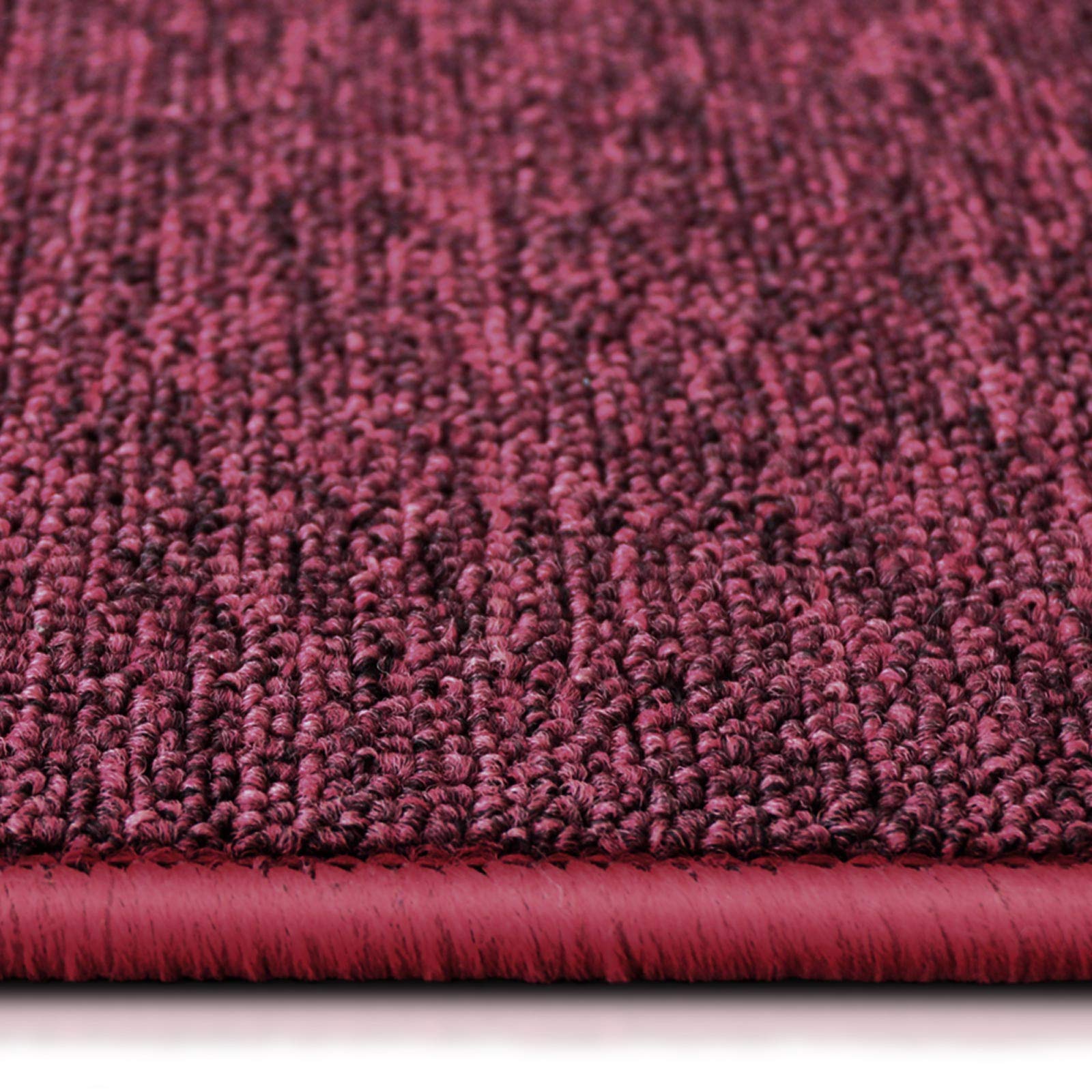 Tappeto Pelo Corto Casa Pura London, Rosso Vinaccia 80x100cm, Antiscivolo E Bordi Rinforzati