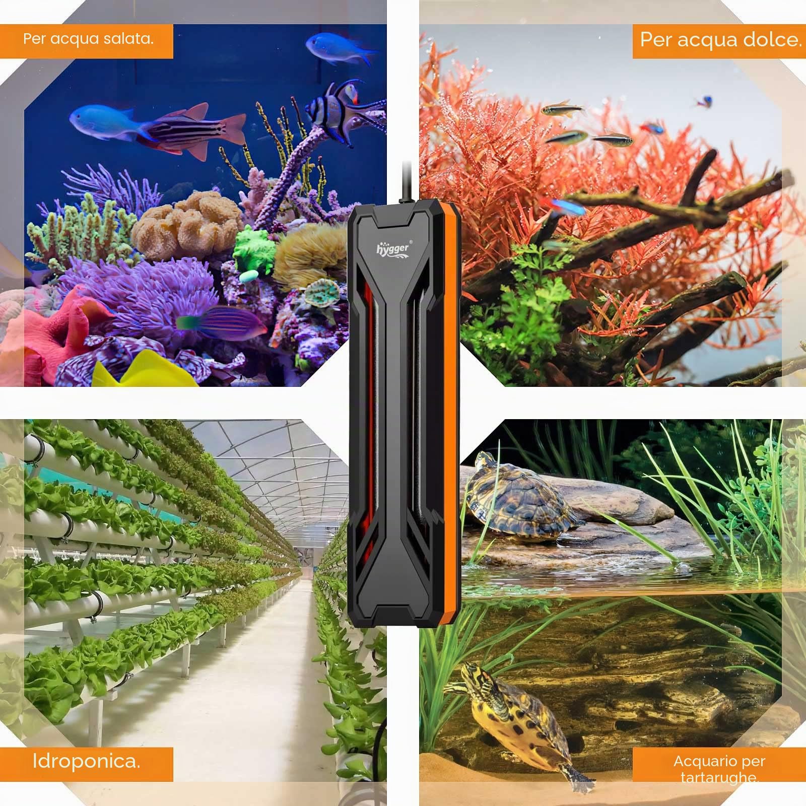 hygger Riscaldatore ad immersione per acquario, con controller di visualizzazione digitale intelligente, per acquario, per acquario, 1000 W