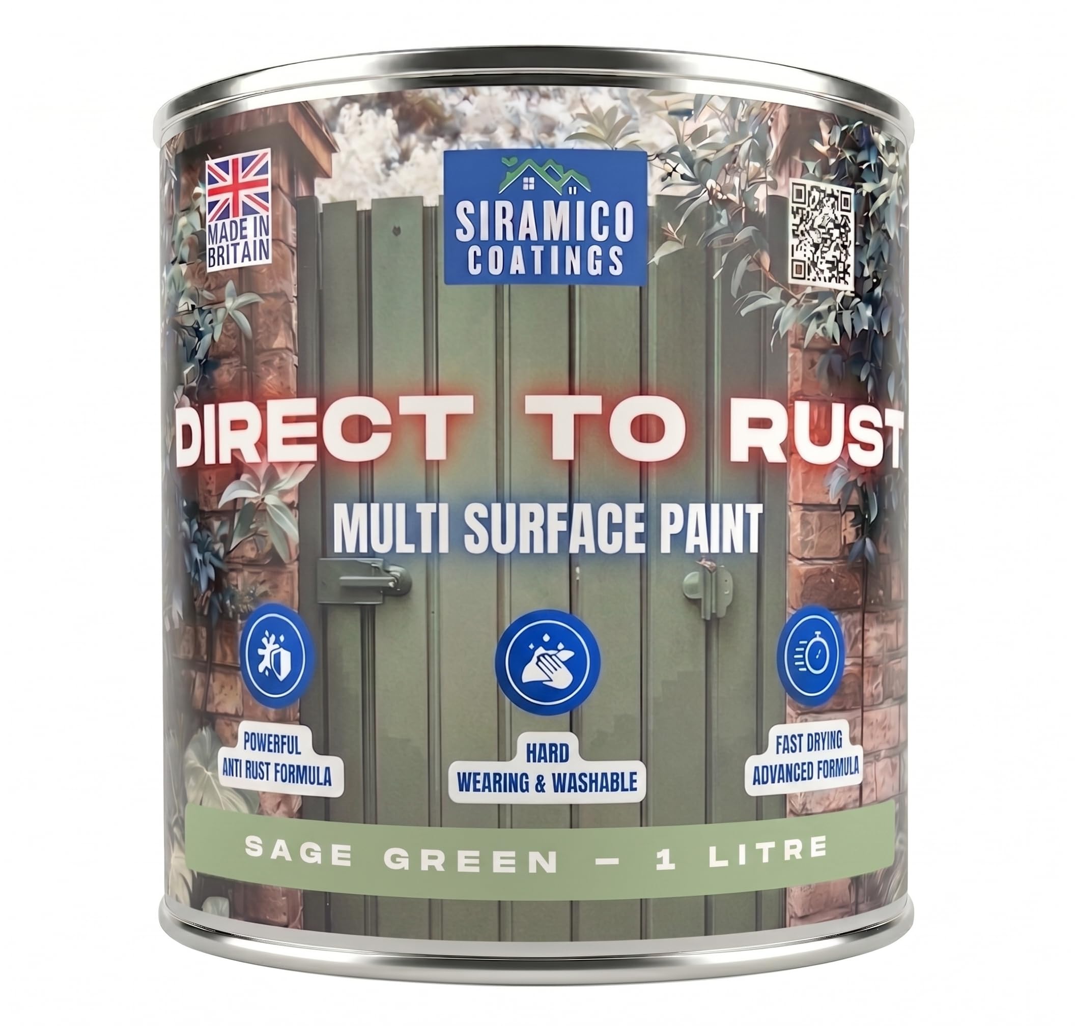 Siramico Coatings Sage Green (Ral 6021) - Direct To Rust - Satin (Sage Green (Ral 6021))