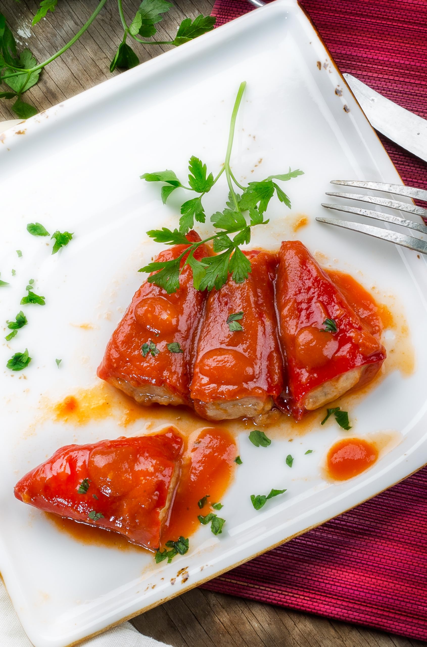 Polgri Pimientos del Piquillo Rellenos de Merluza y Gamba, 3 x 220 grs, Lata